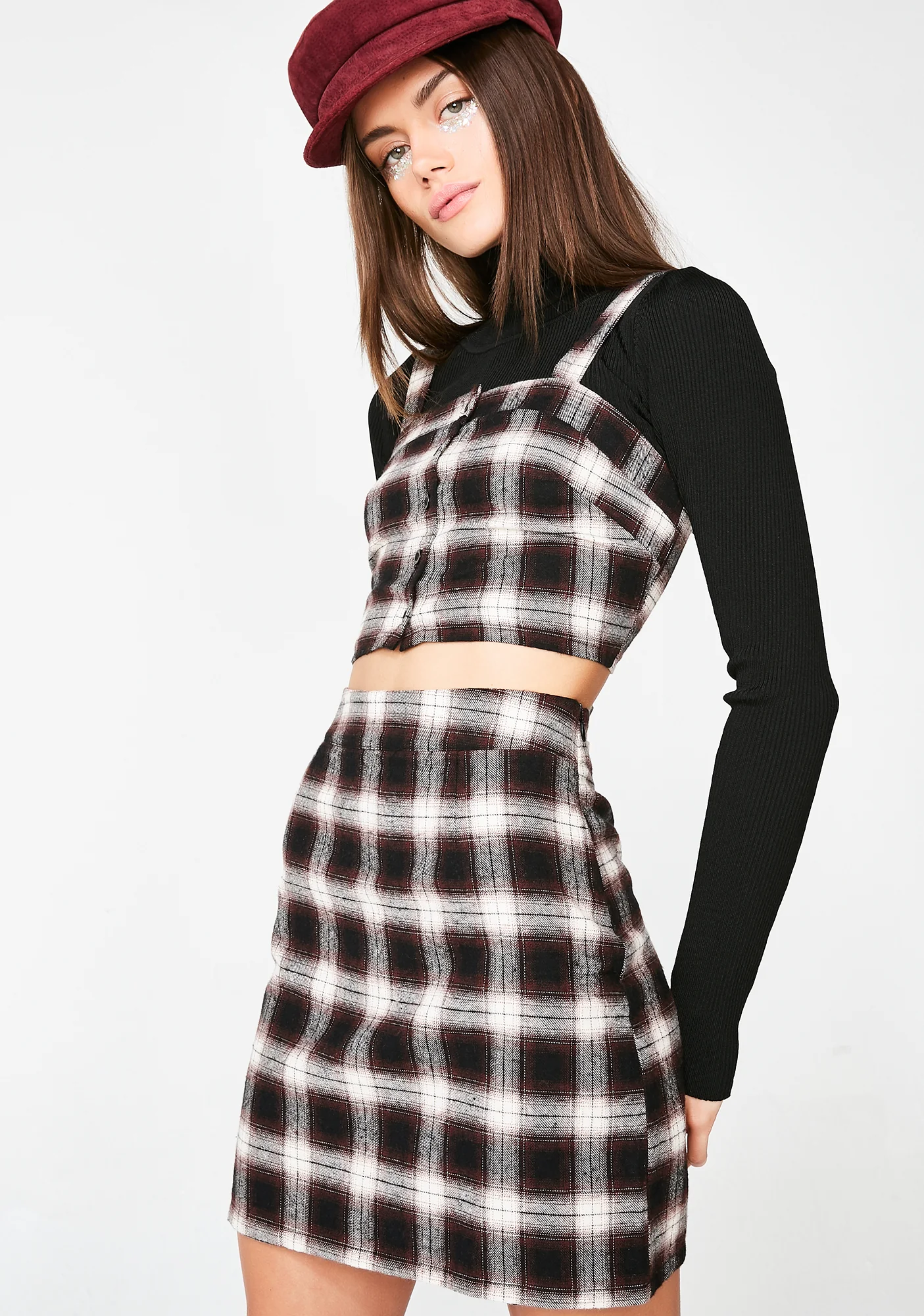 Drama Addict Plaid Set - Image 3