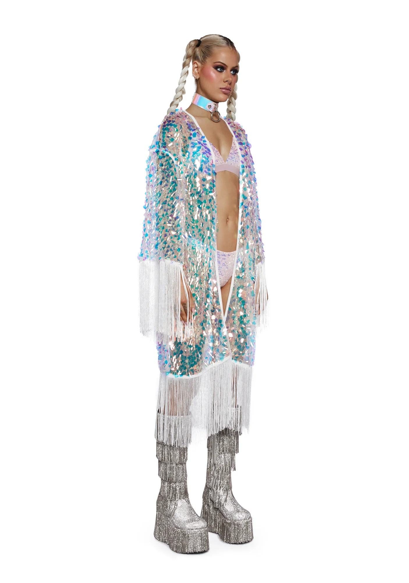 Drama Shield Sequin Kimono - Image 3