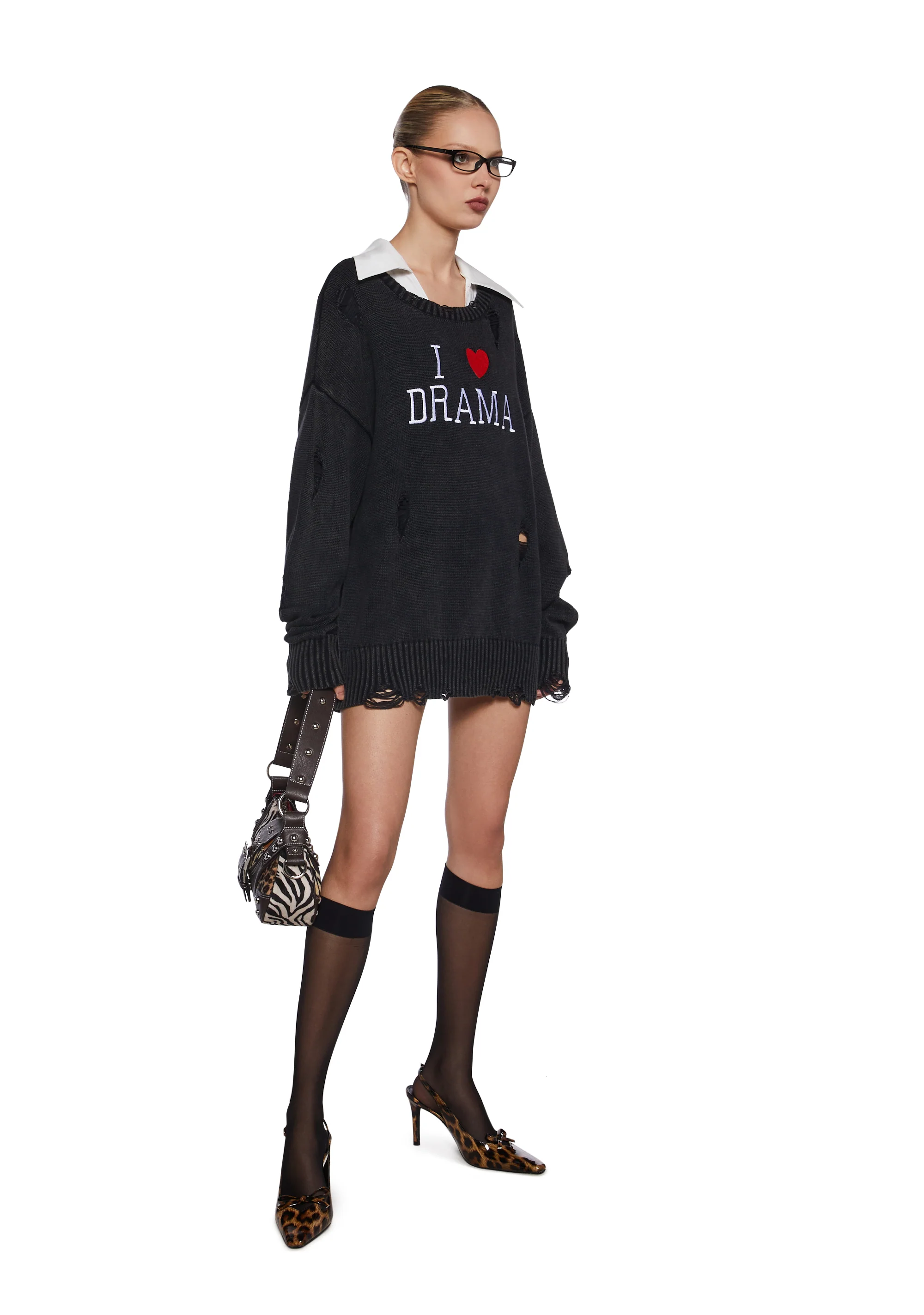 Drama Starter Distressed Sweater - Image 2