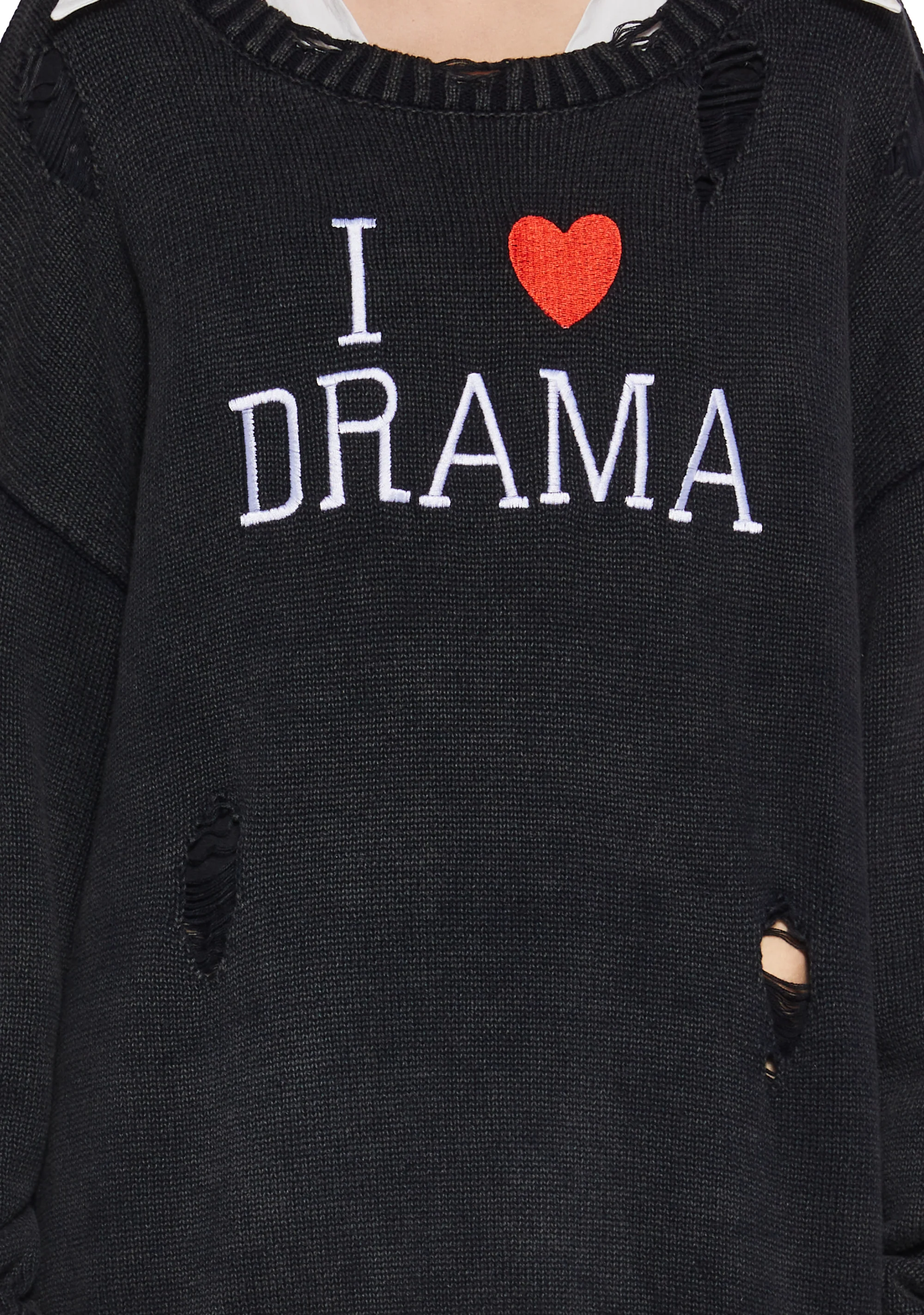 Drama Starter Distressed Sweater - Image 5
