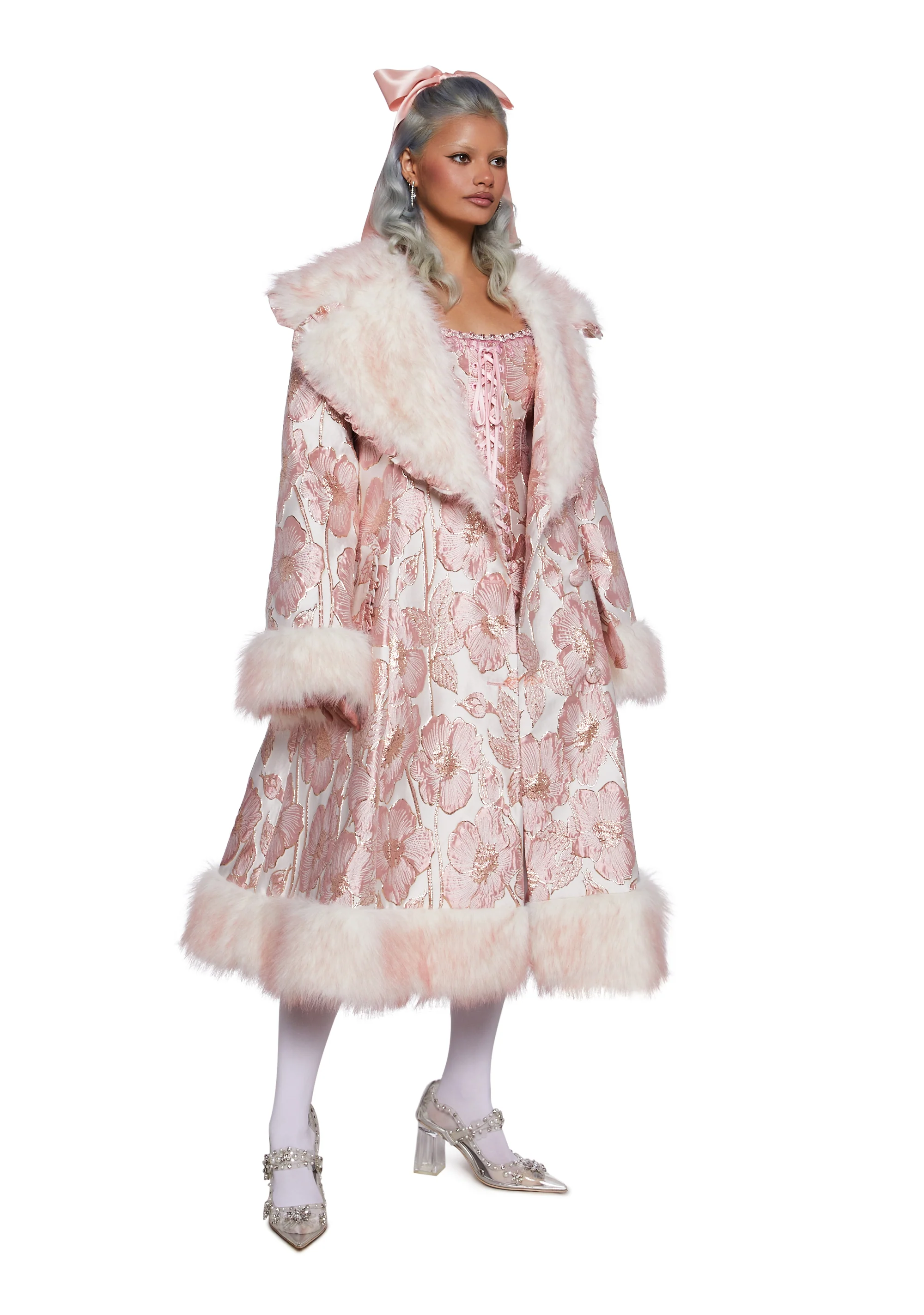 Floral Fancies Jacquard Coat - Image 3