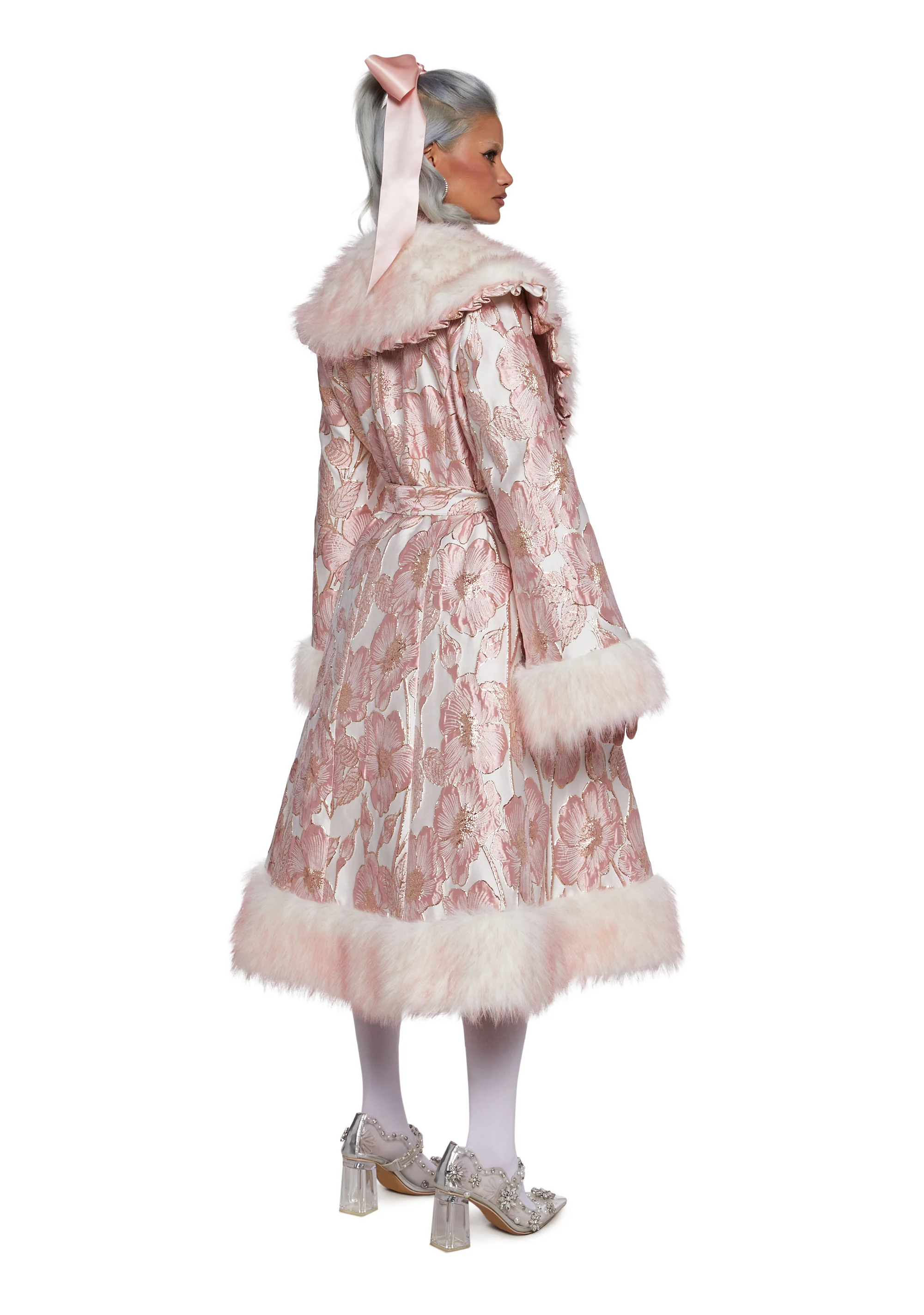 Floral Fancies Jacquard Coat - Image 4