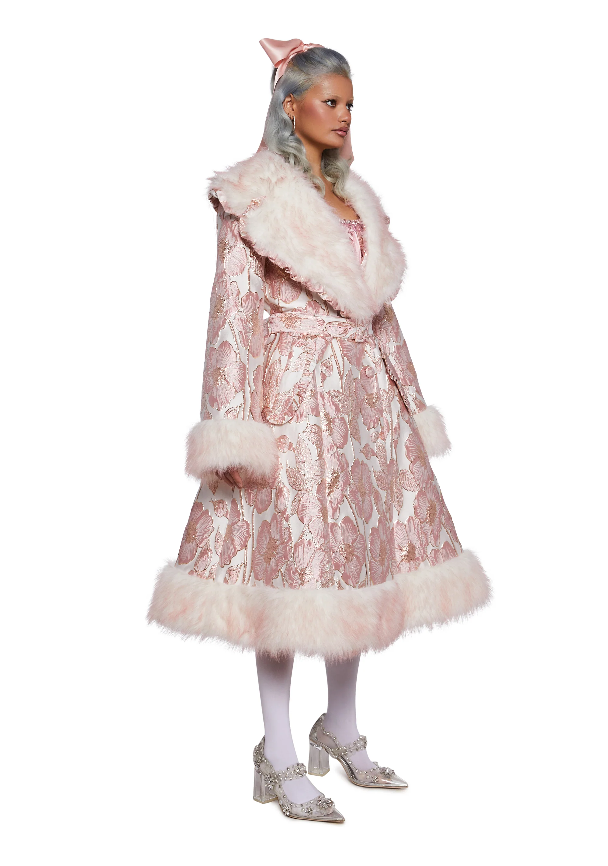 Floral Fancies Jacquard Coat - Image 5