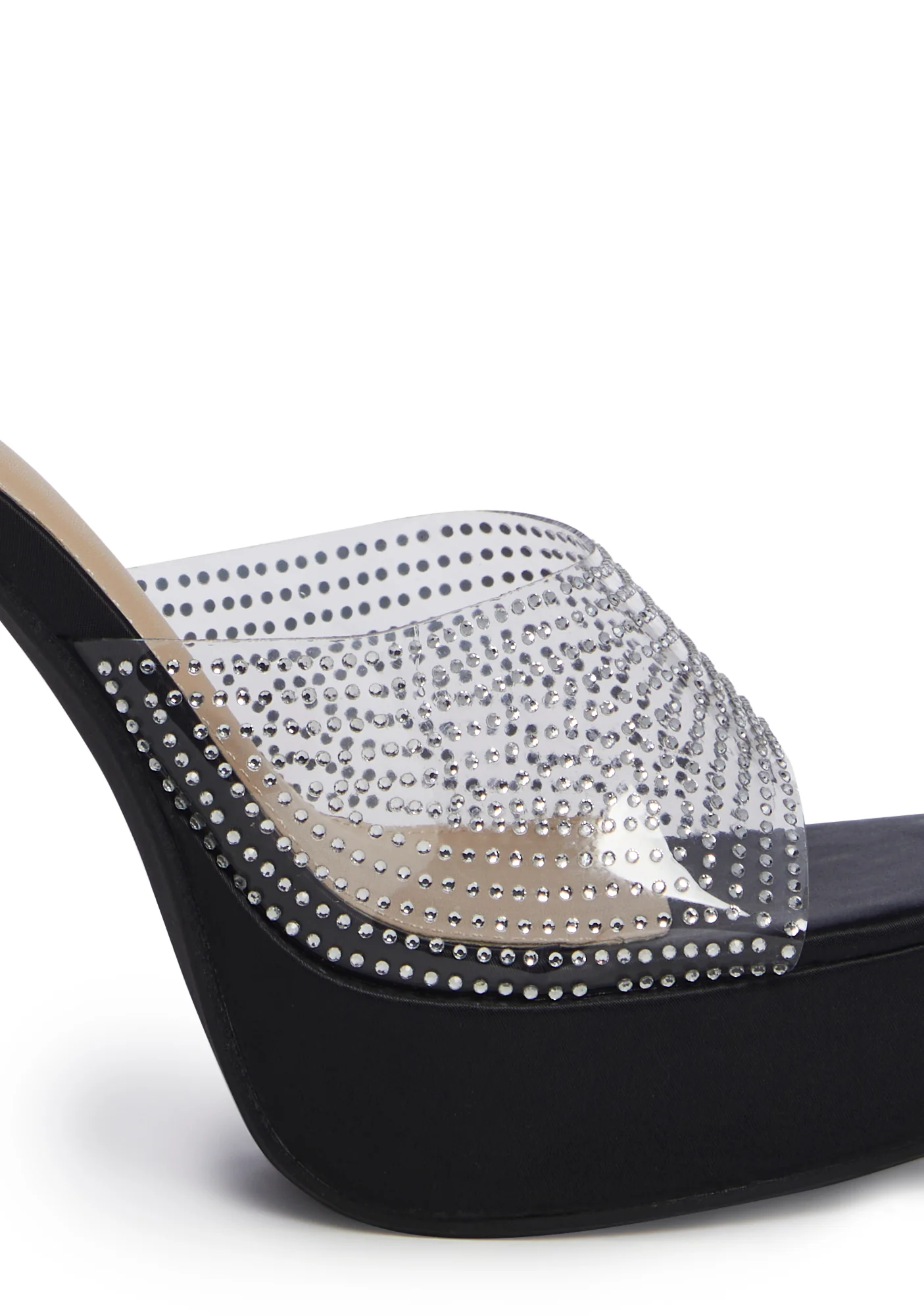 Dream Damsel Peep Toe Heels - Black - Image 2