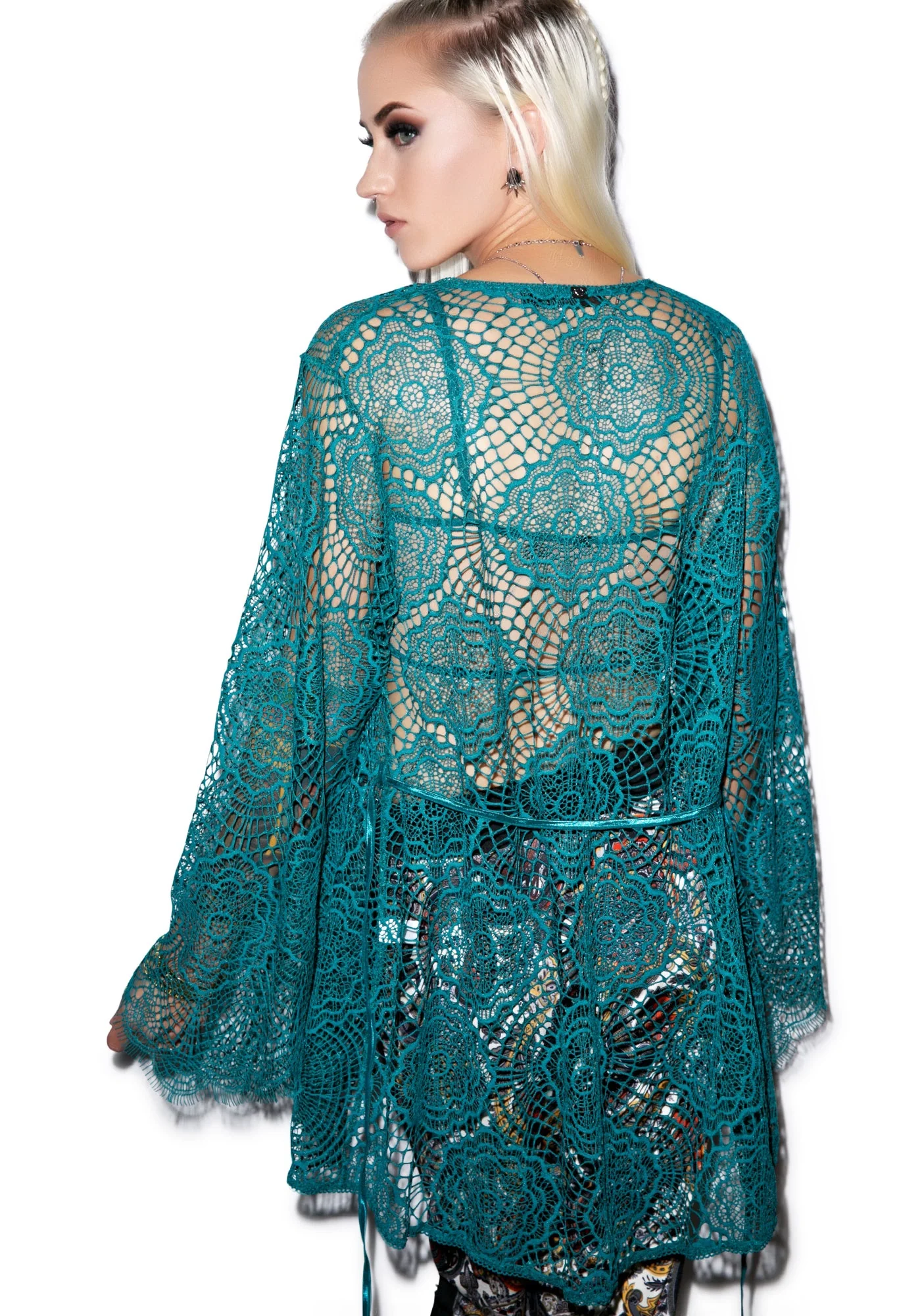 Dream Girl Short Robe - Light Blue - Image 8
