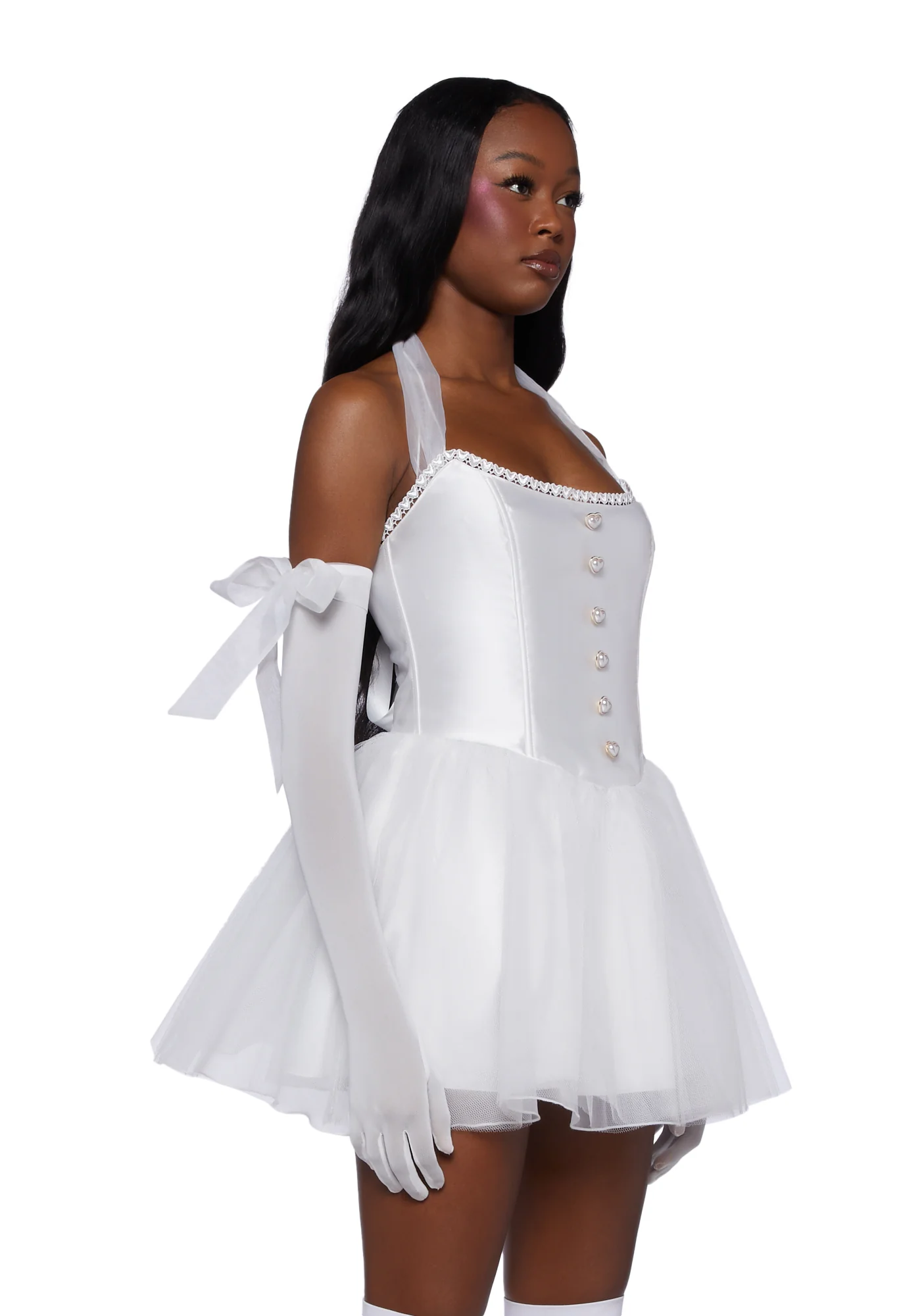 Dream Of You Mini Dress- White - Image 3