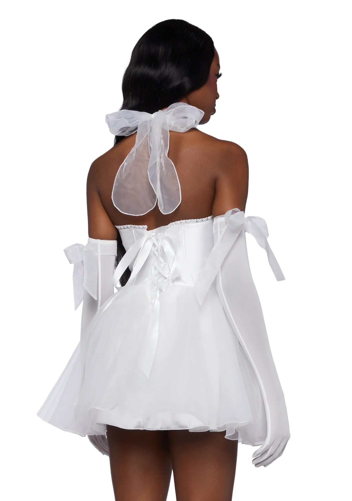 Dream Of You Mini Dress- White - Image 4