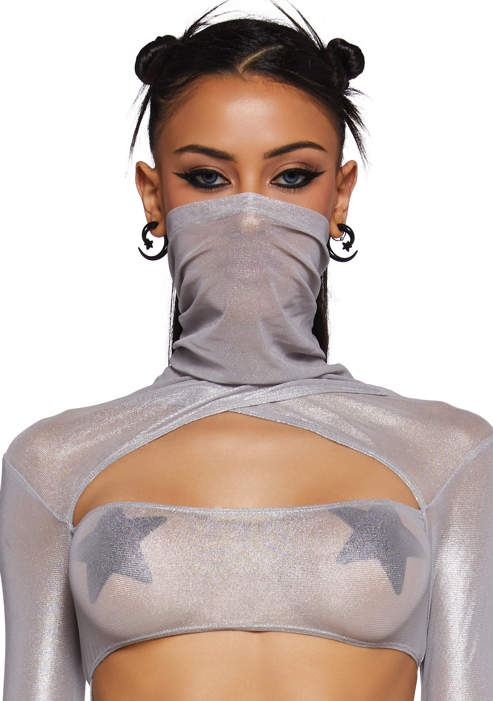 Dreamland Dancer Bodycon Dress - Silver - Image 2