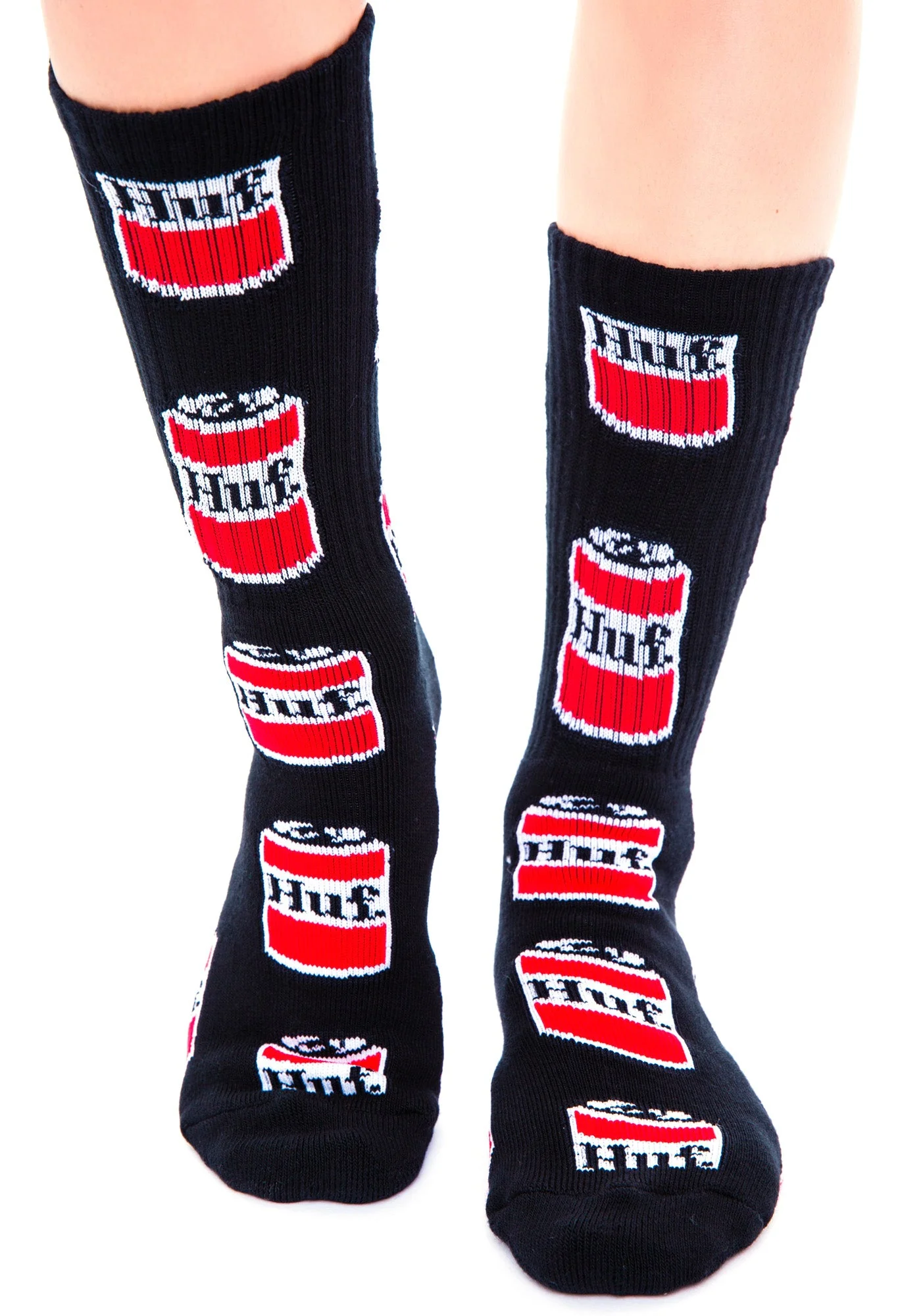 Drink Up Crew Sock - Black - Image 5