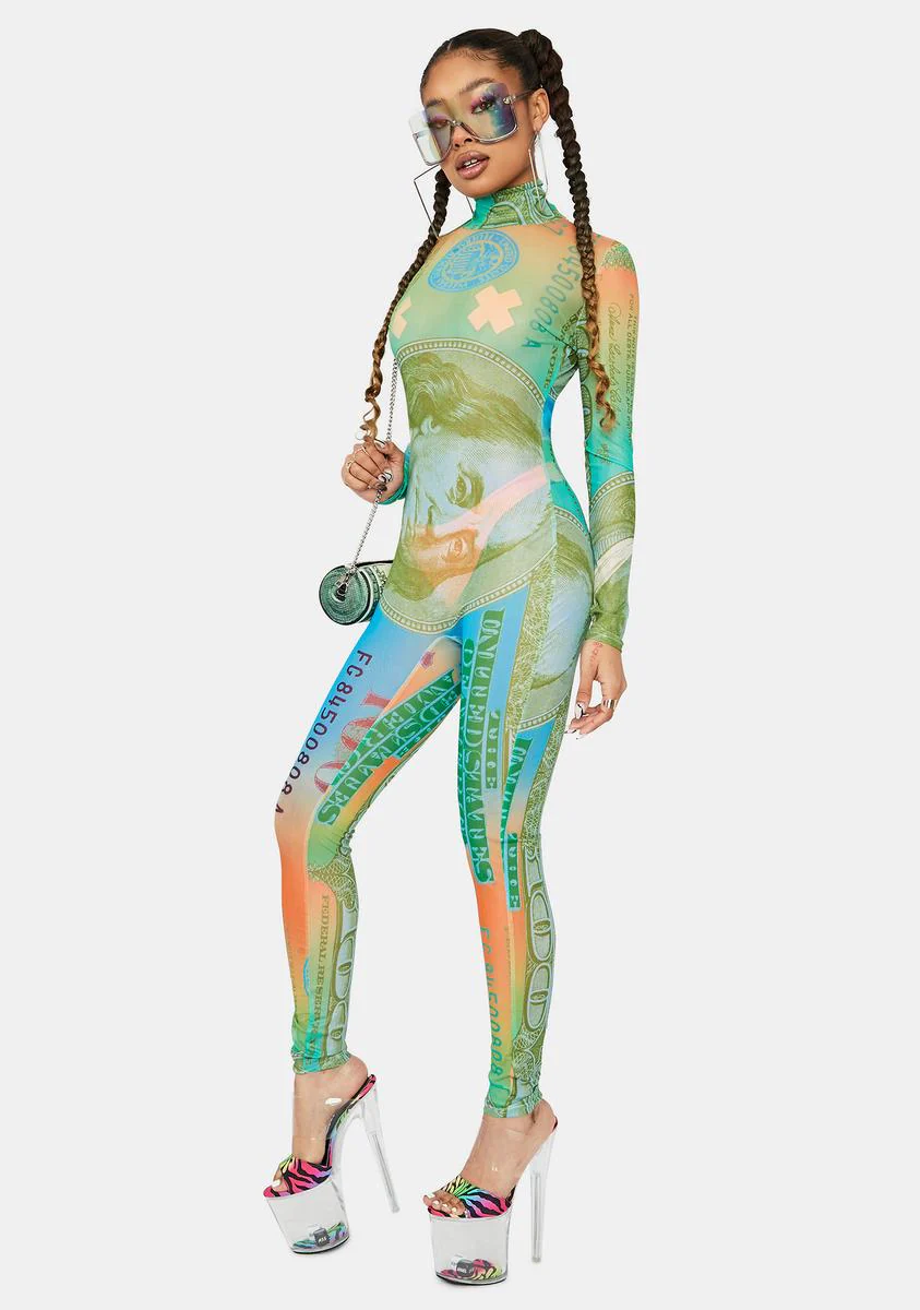 Dropping Dollars Long Sleeve Jumpsuit - Image 2