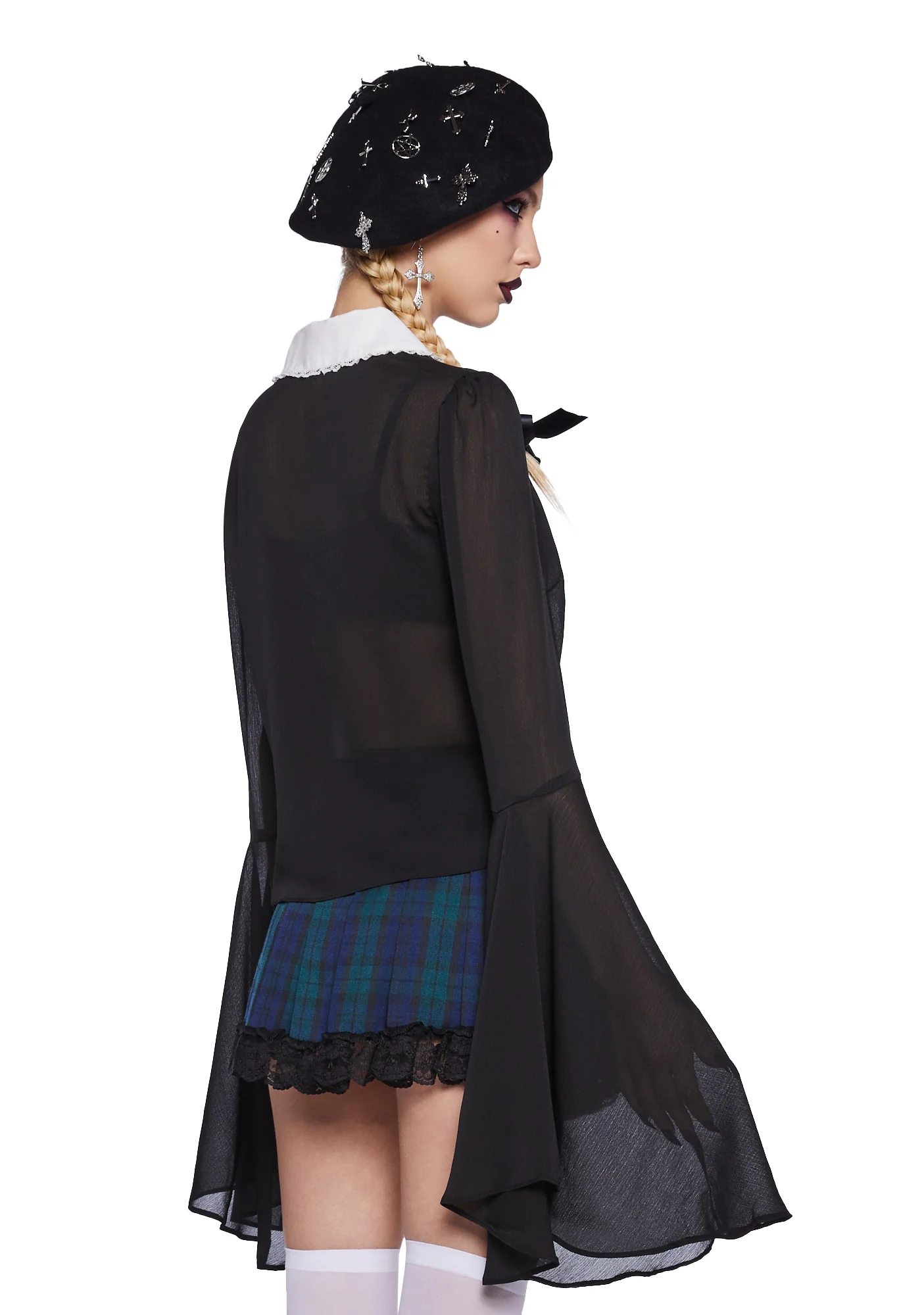 Dropping Ink Sheer Blouse - Image 4