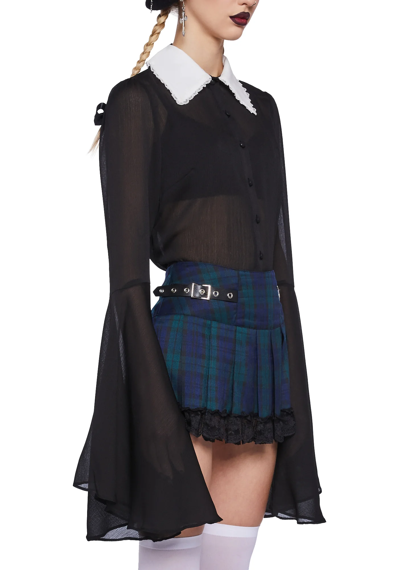 Dropping Ink Sheer Blouse - Image 5