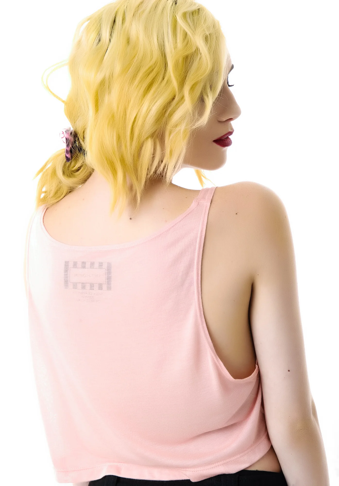 Drunk and Goth Cropped Tank Top - Image 3