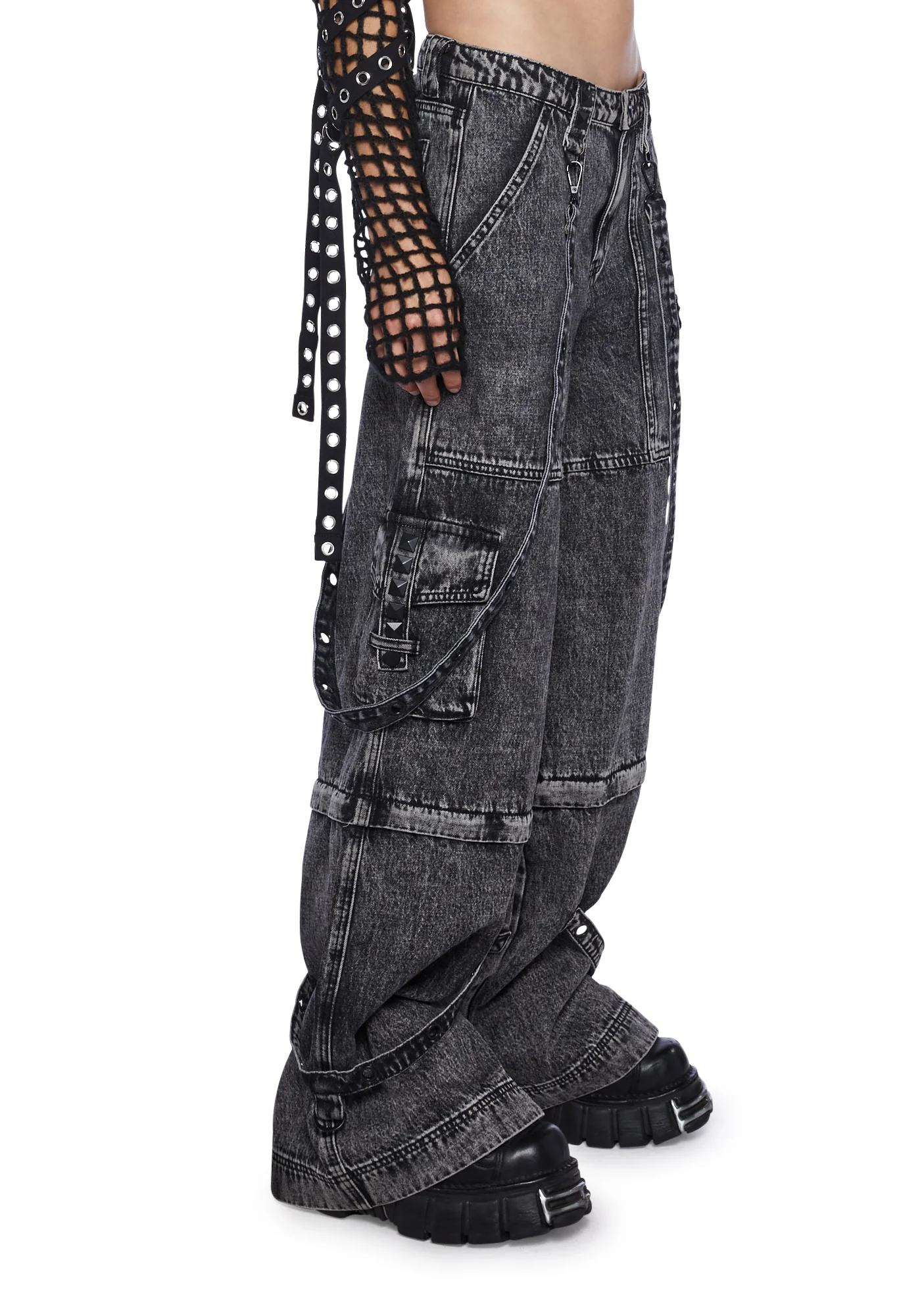 Dual Delight Convertible Jeans - Gray - Image 3