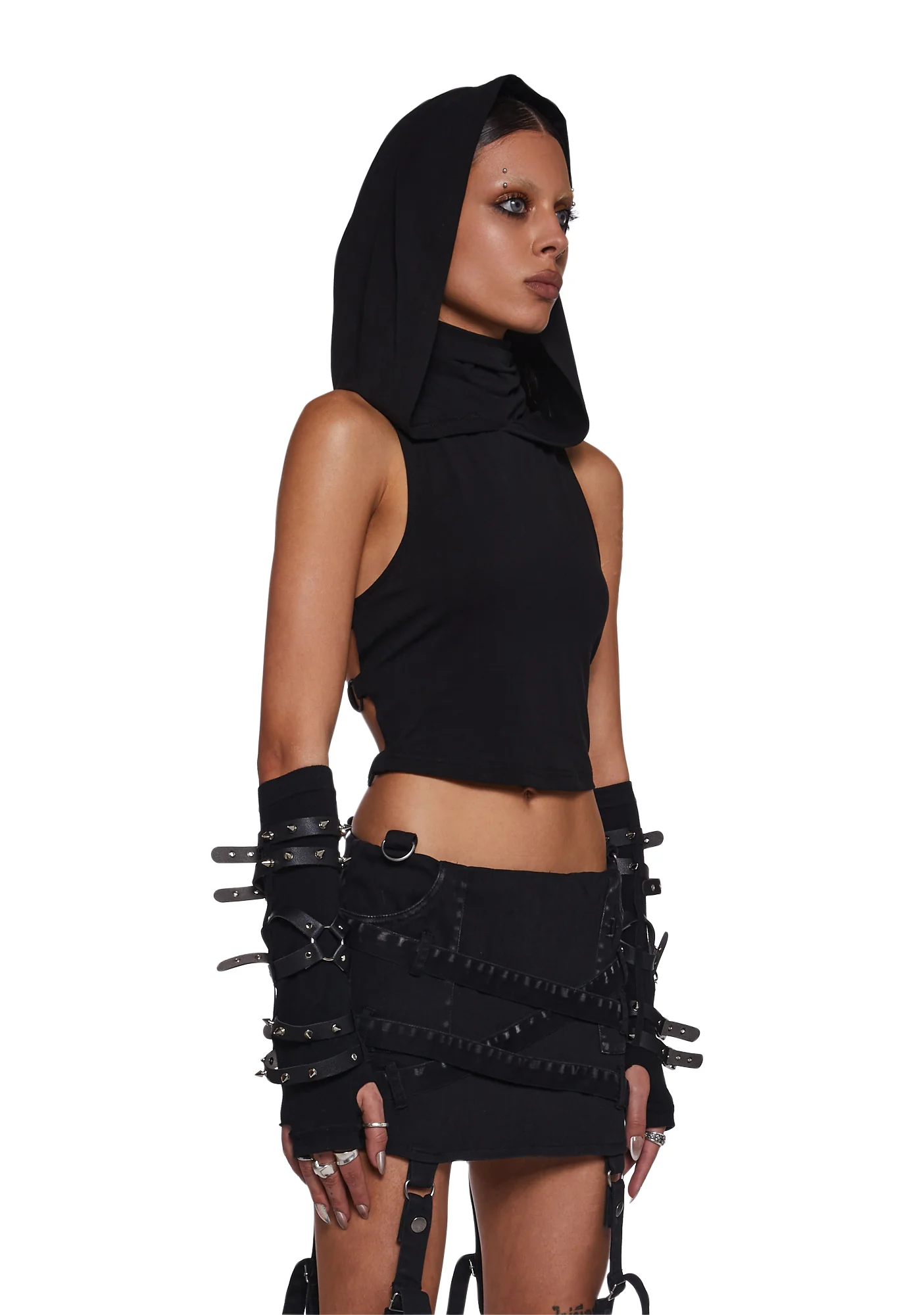 Frequency Hoodie Crop Top - Image 3