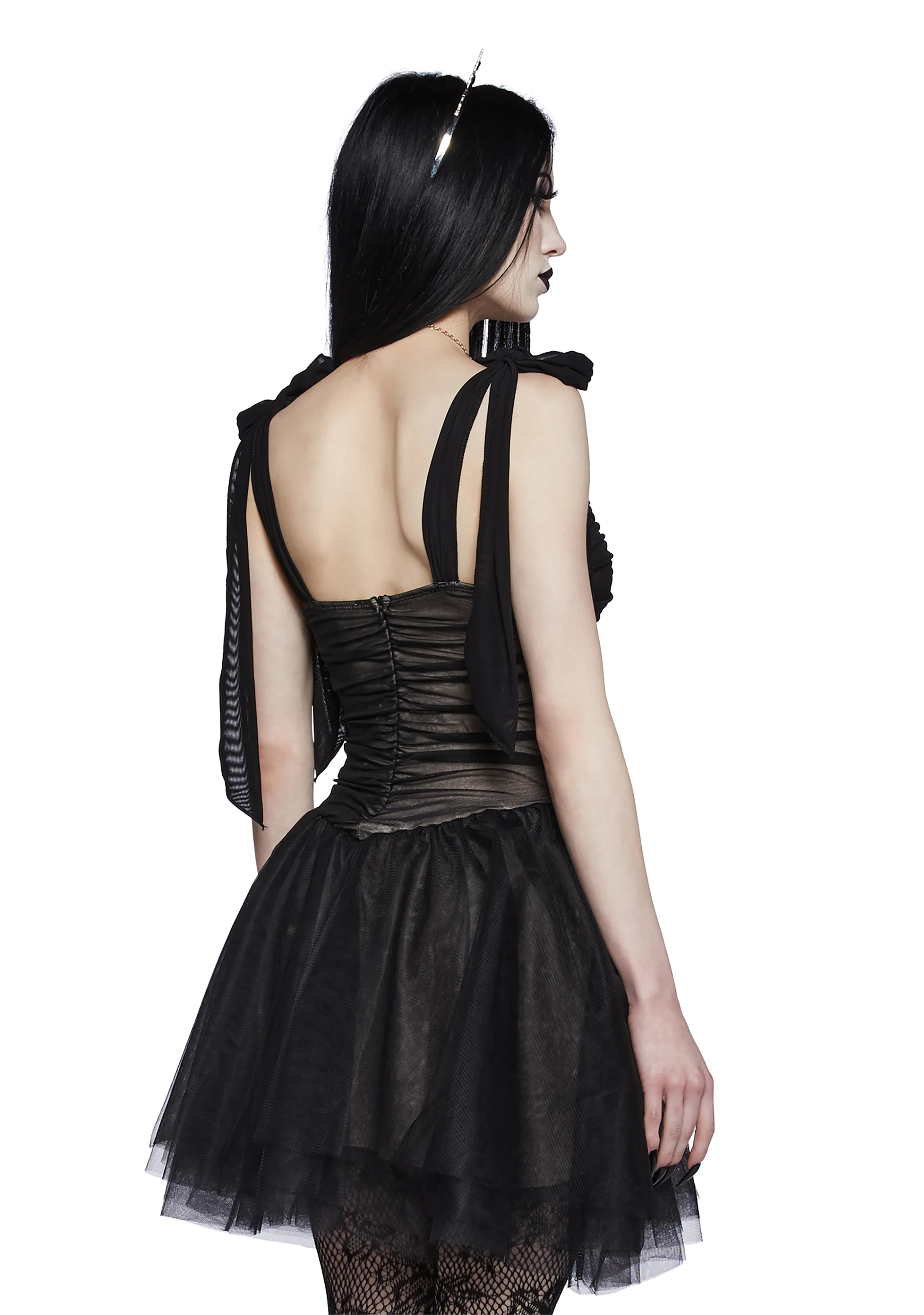 Eclipsed By Love Mini Dress And Glove Set - Image 4