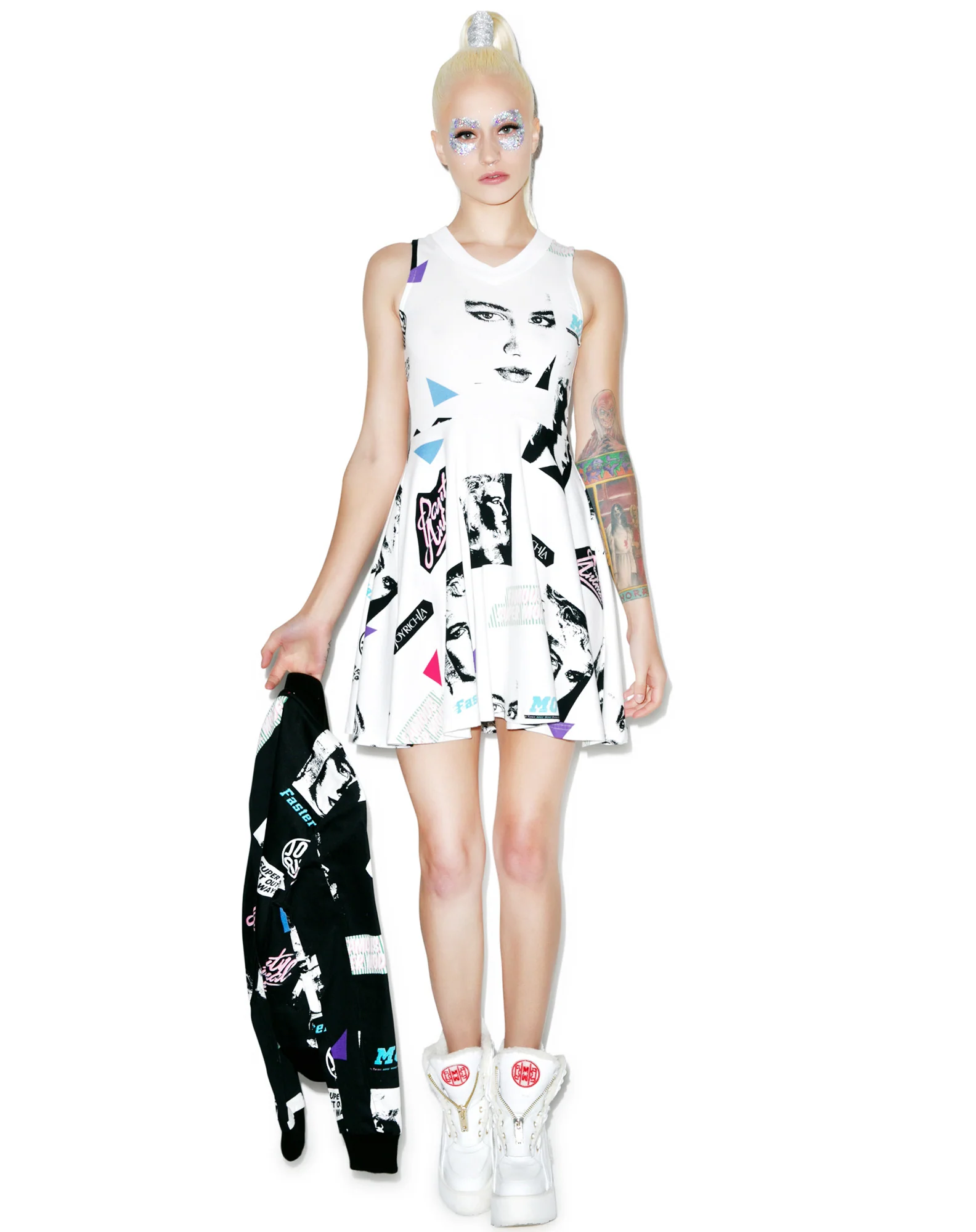 Editorial Map Tennis Dress - Image 9