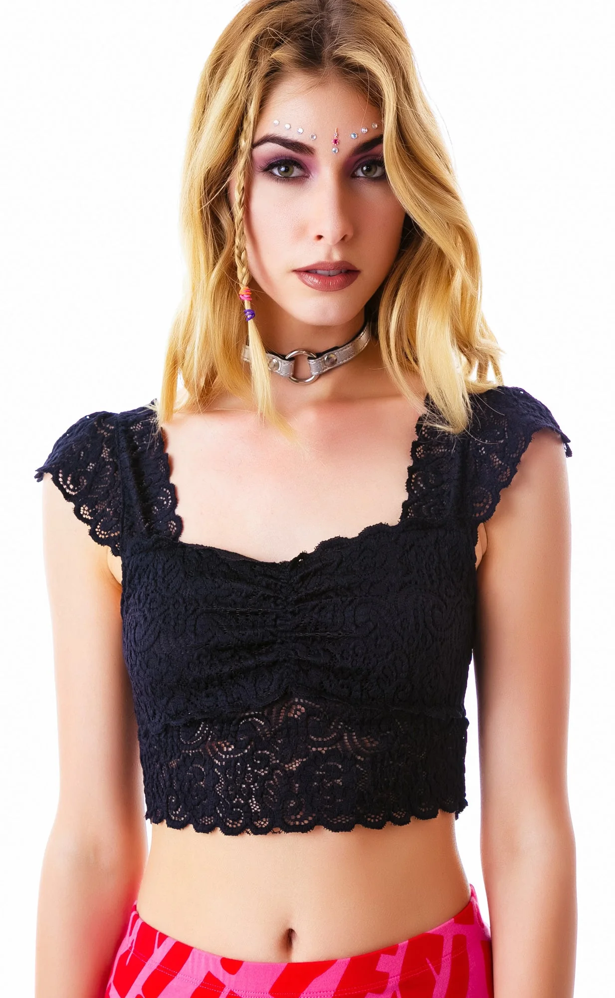 El Dorado Lace Crop Top - Light Purple - Image 10