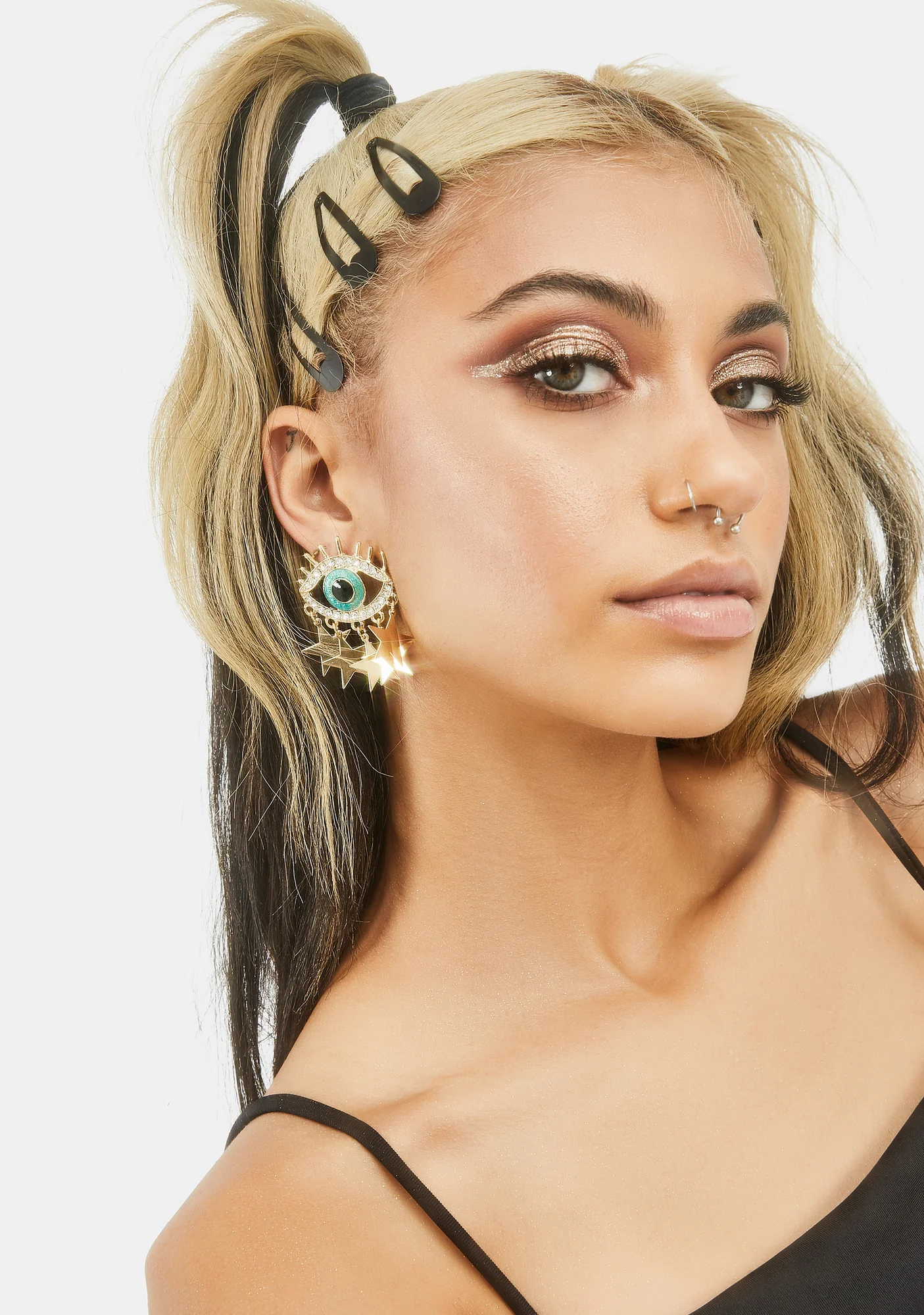 Electric Stare Eye Stud Earrings - Image 2