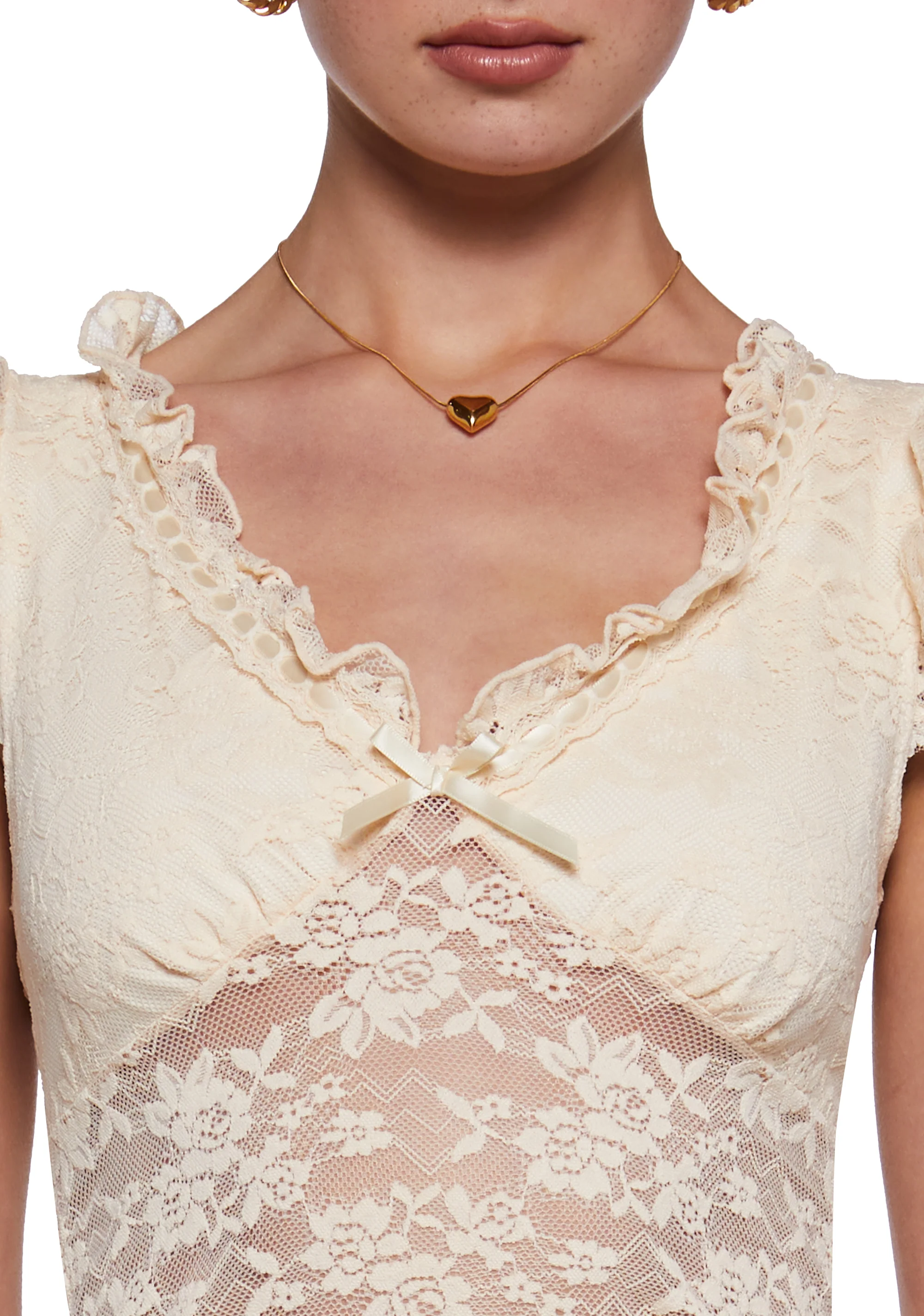 Elegance Reigns Lace Top - Off White - Image 5