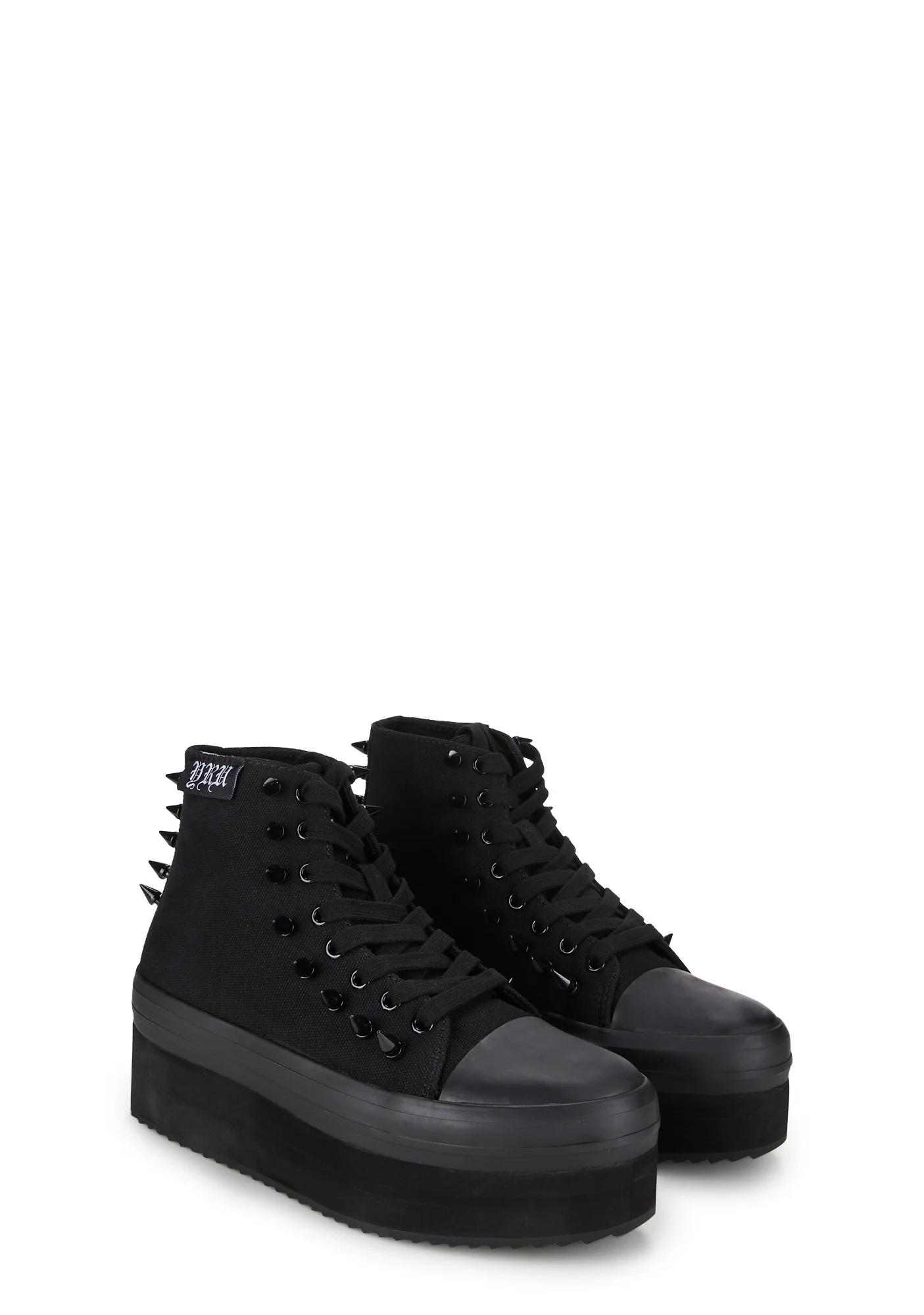 Elevation Spike Platform Sneakers - Black - Image 3