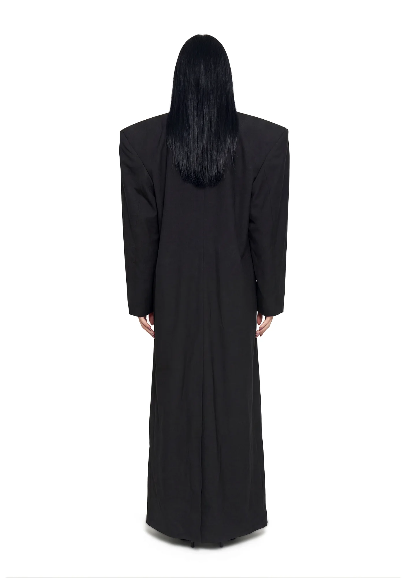 Elongated Blazer Coat - Black - Image 4