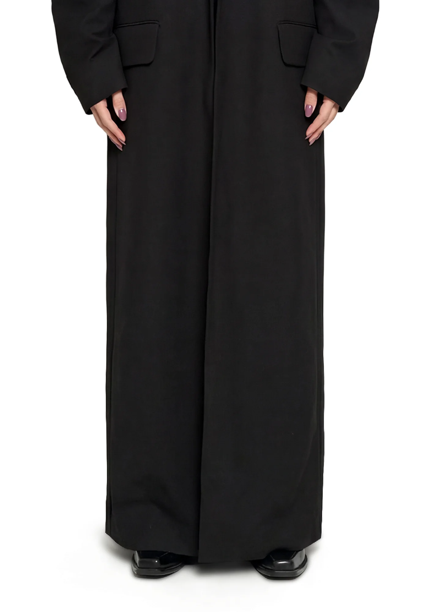 Elongated Blazer Coat - Black - Image 5