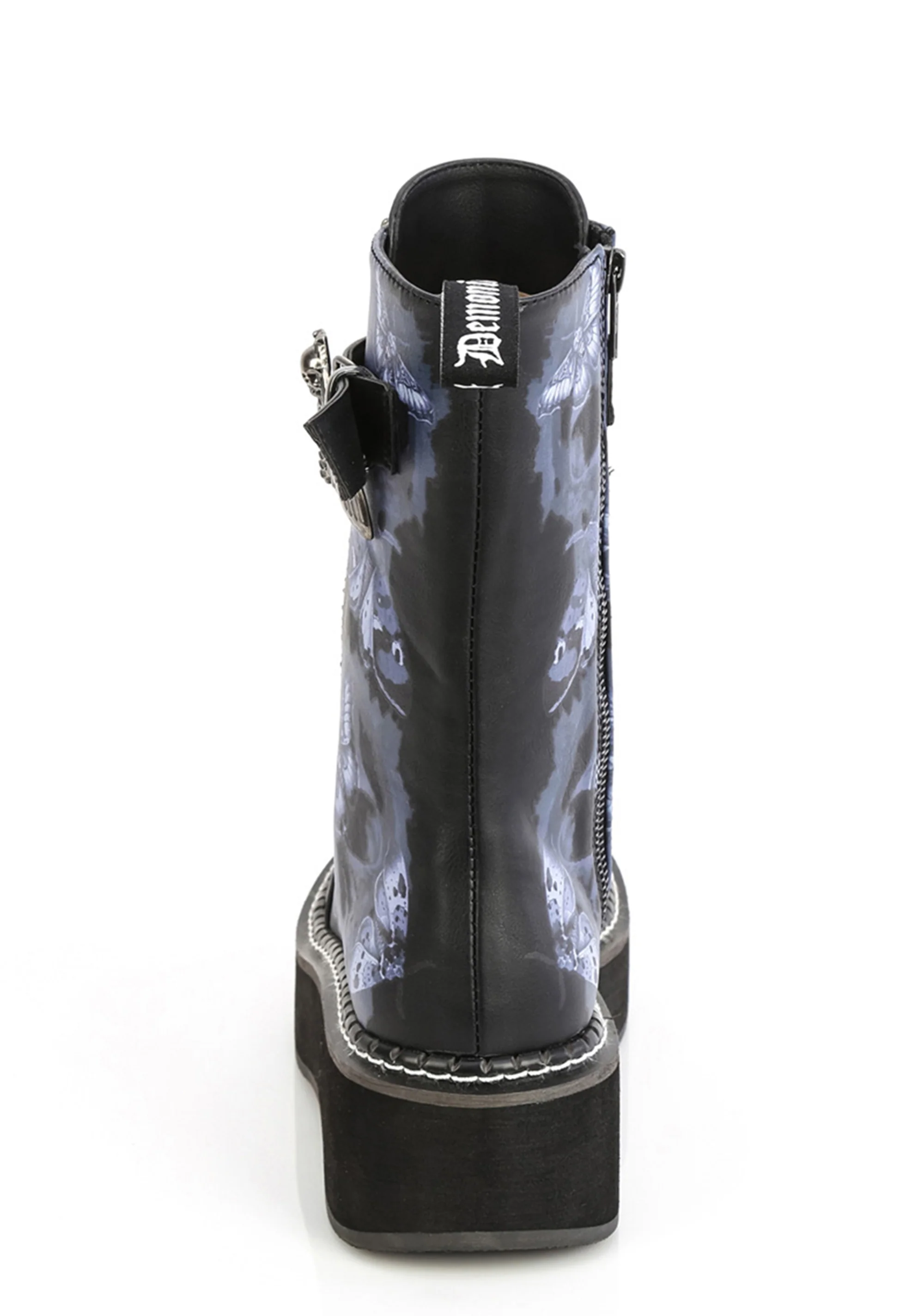 Emily-352 Painted Moth Platform Combat Boots - Image 4