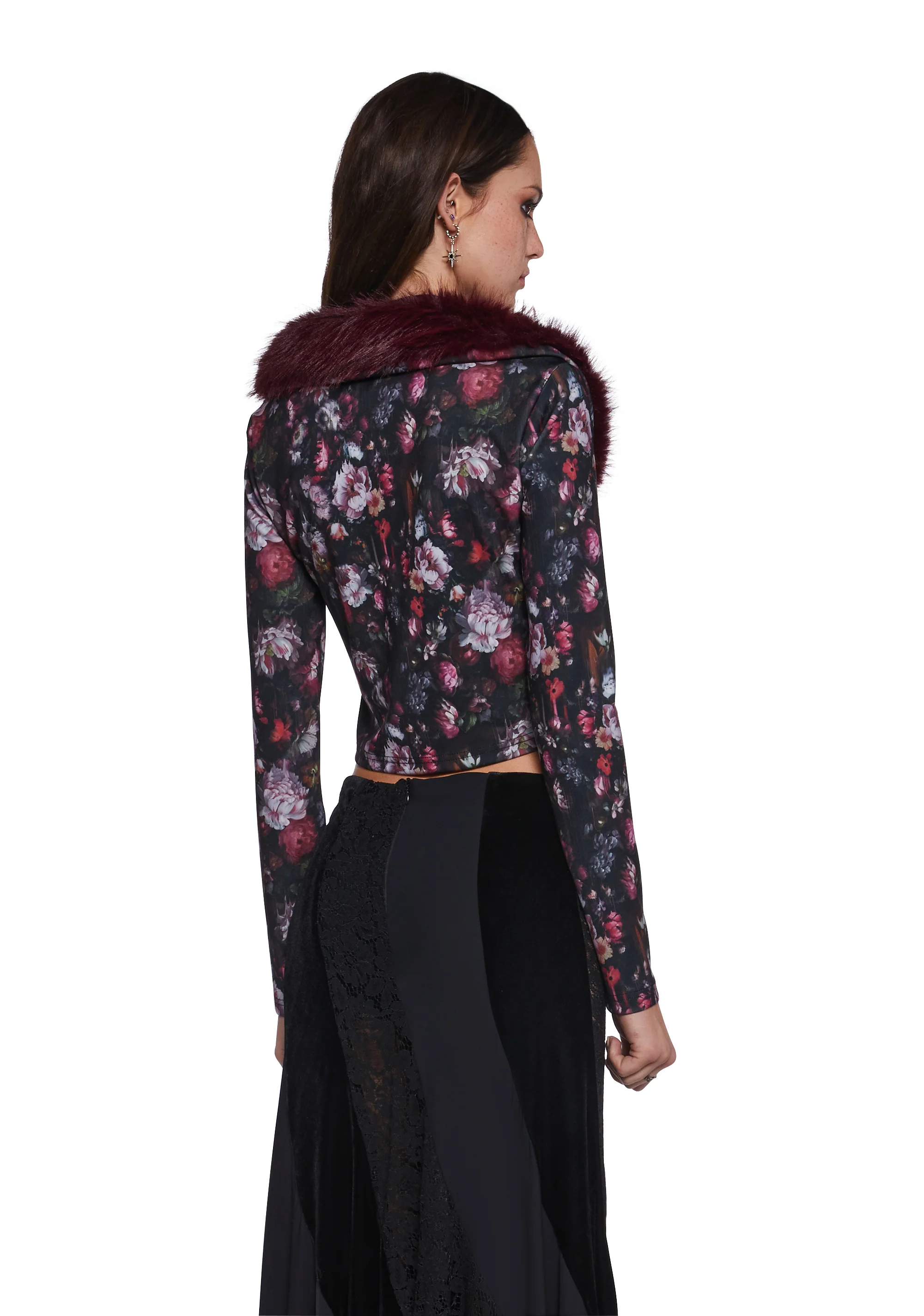 Enchanted Inkwell Faux Fur Cardigan - Image 5