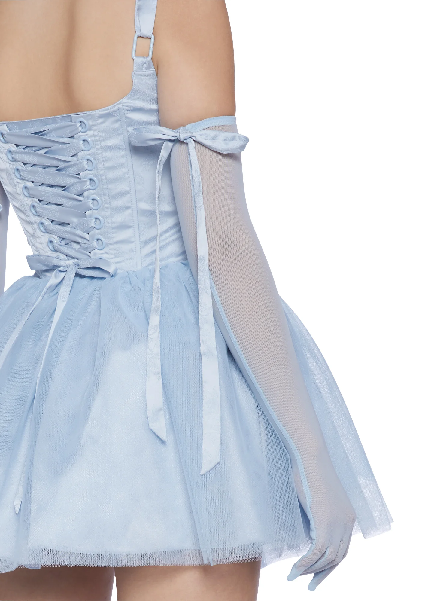 Enchanted Winter Mini Dress With Gloves - Image 6