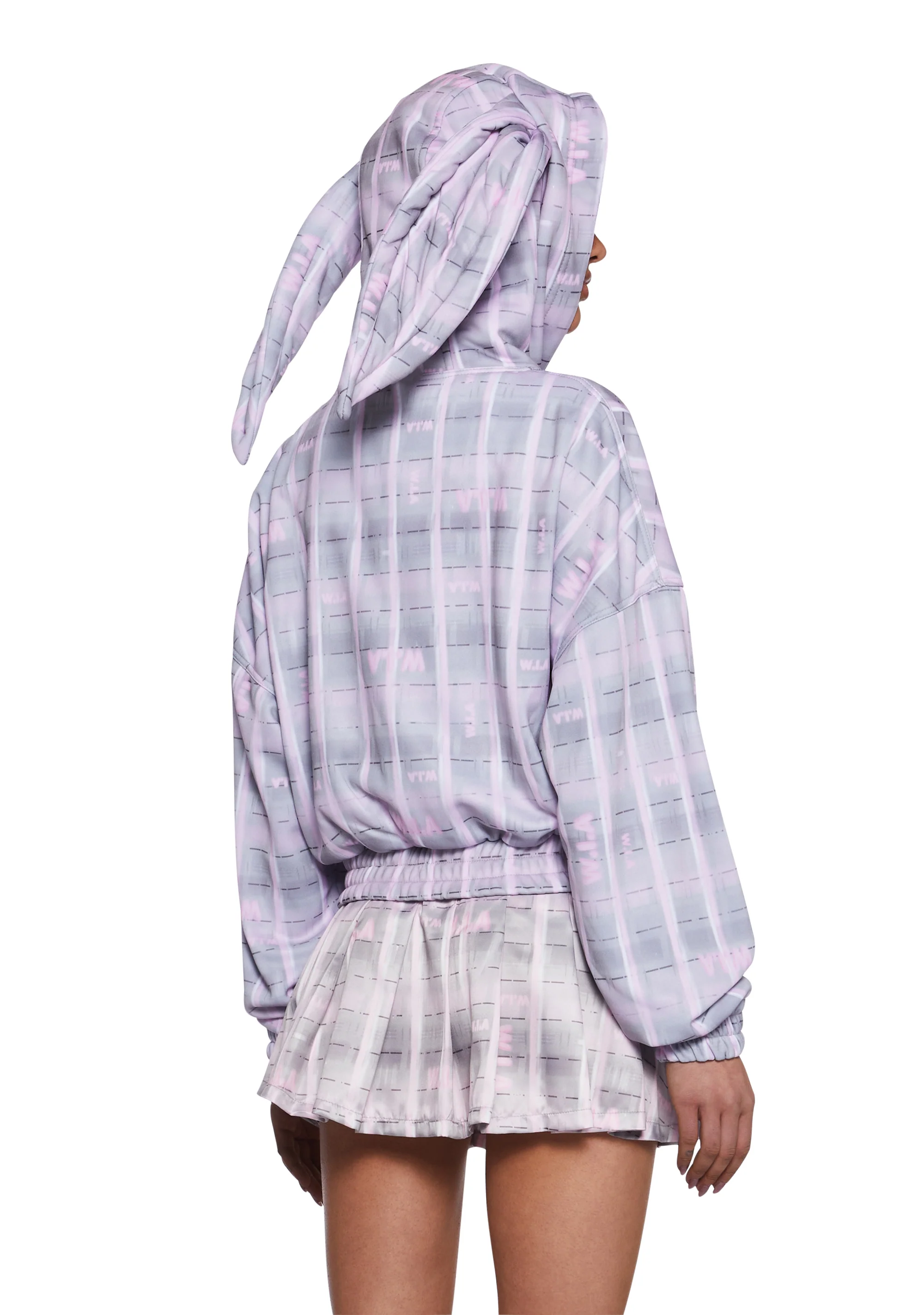 Erlang Zip Up Bunny Squares Hoodie - Image 4
