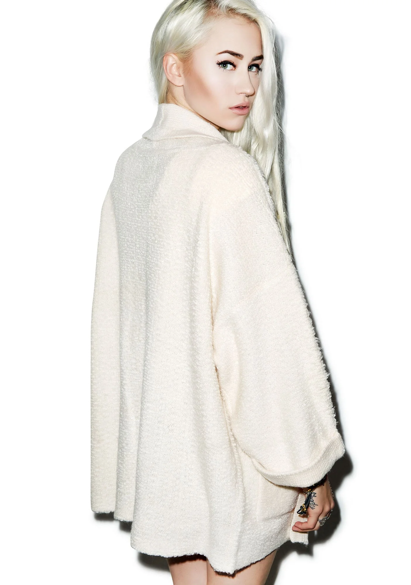 Essentials Slouch Cardigan - Light Gray - Image 8