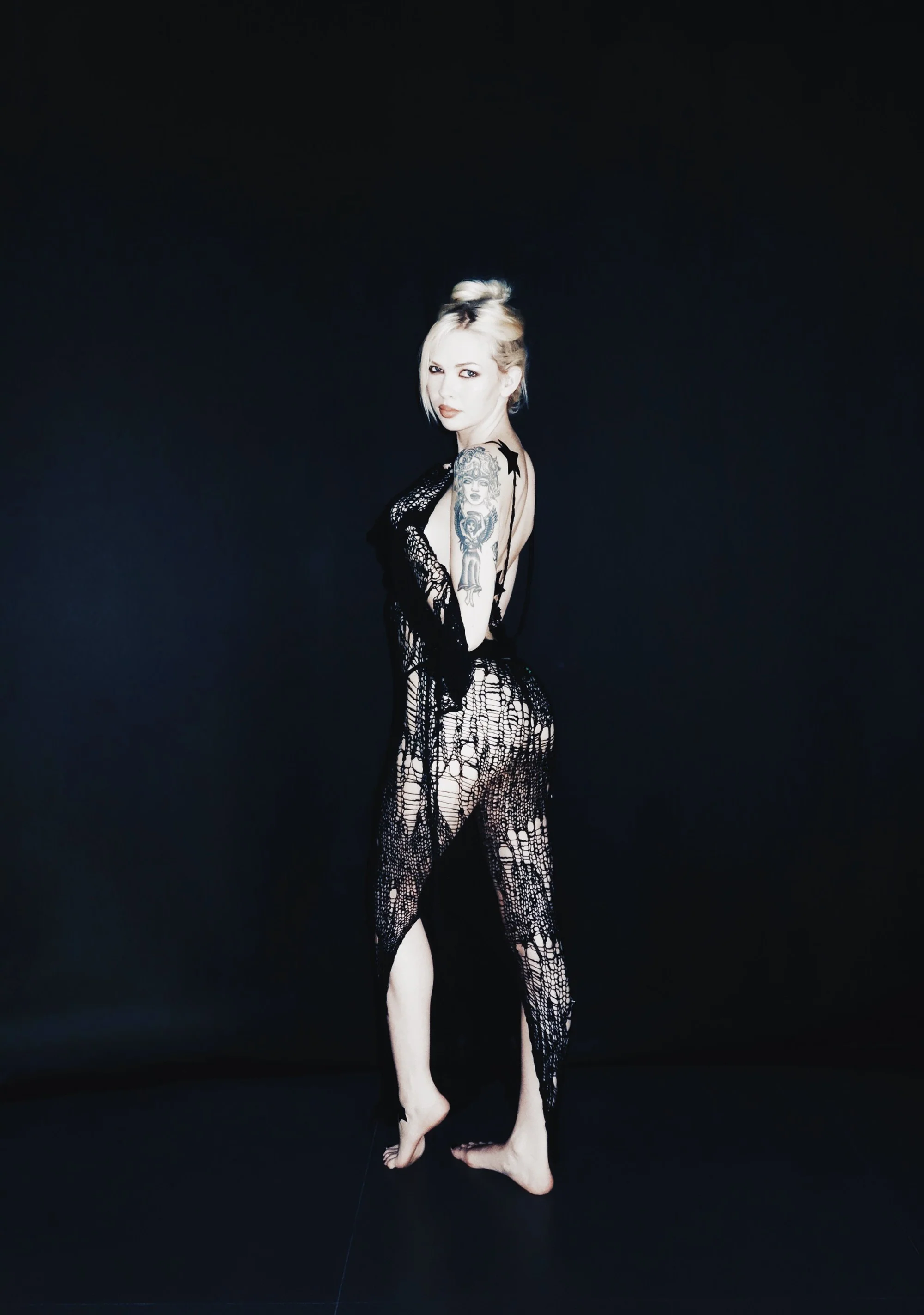 Ethereal Drop Knit Dress And Shrug Set - Black - Image 7