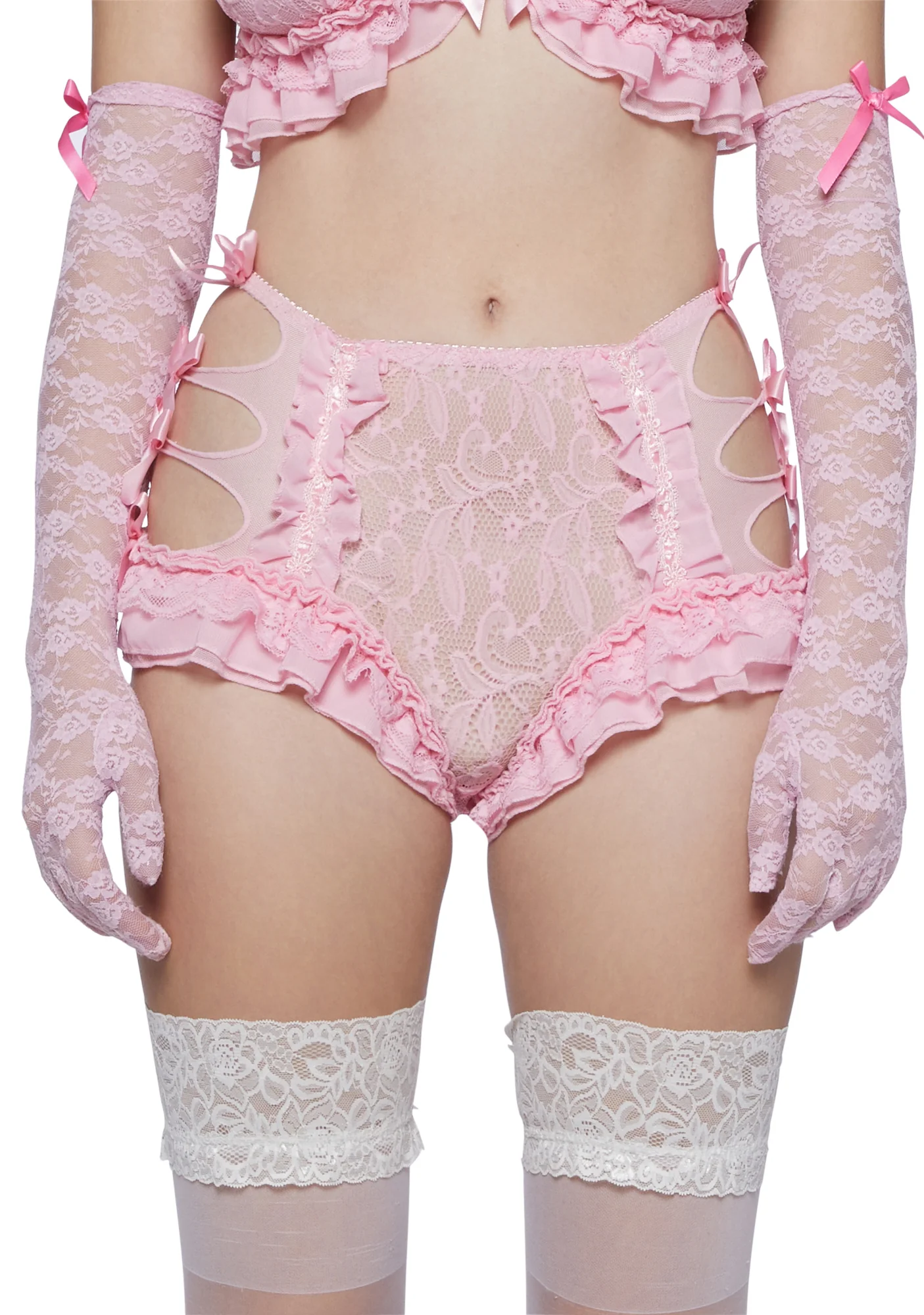 Everybody Needs Somebody Lace Panties - Light Pink - Image 2