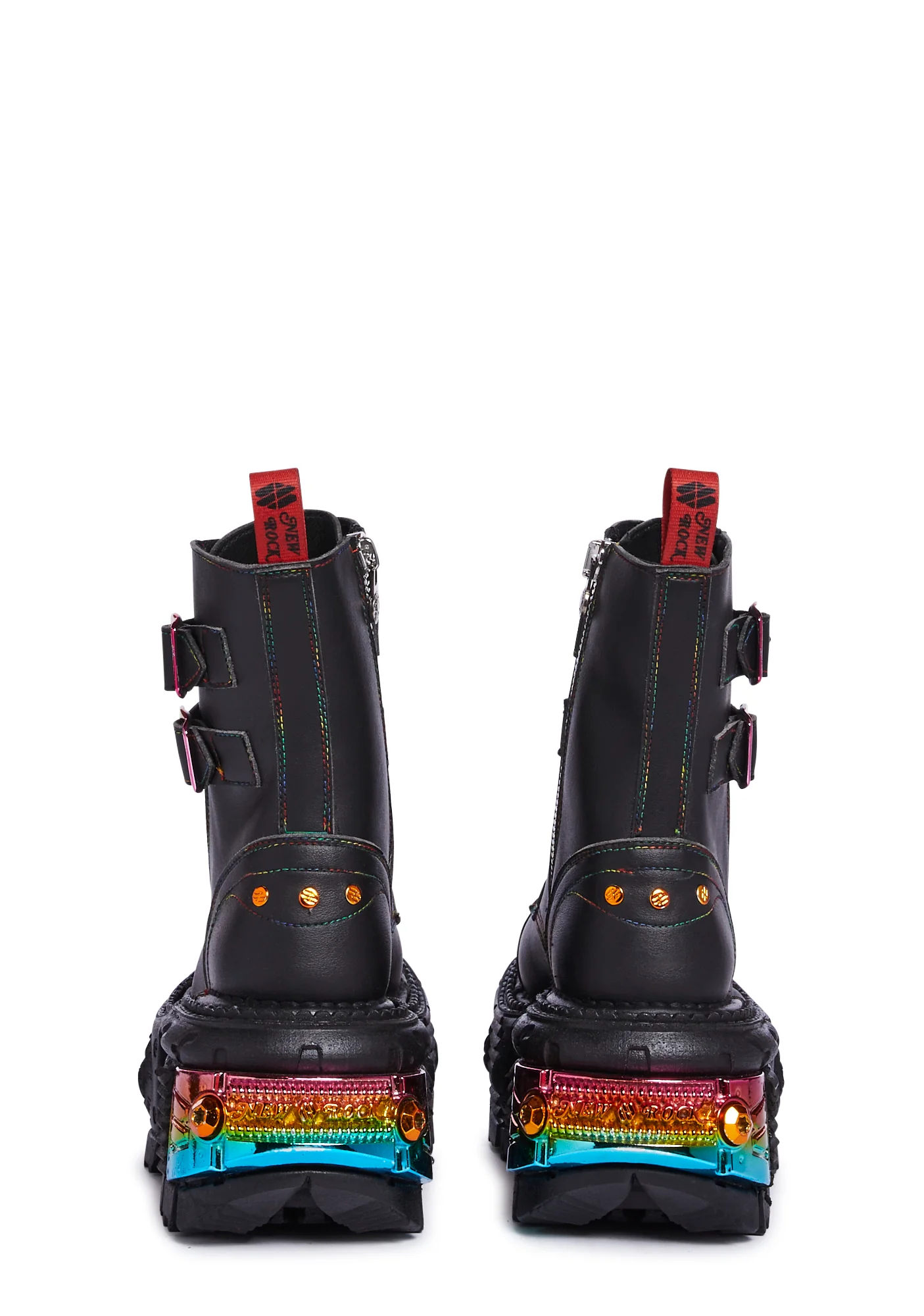 Dolls Kill x New Rock Chromatic Combat Boots - Image 4