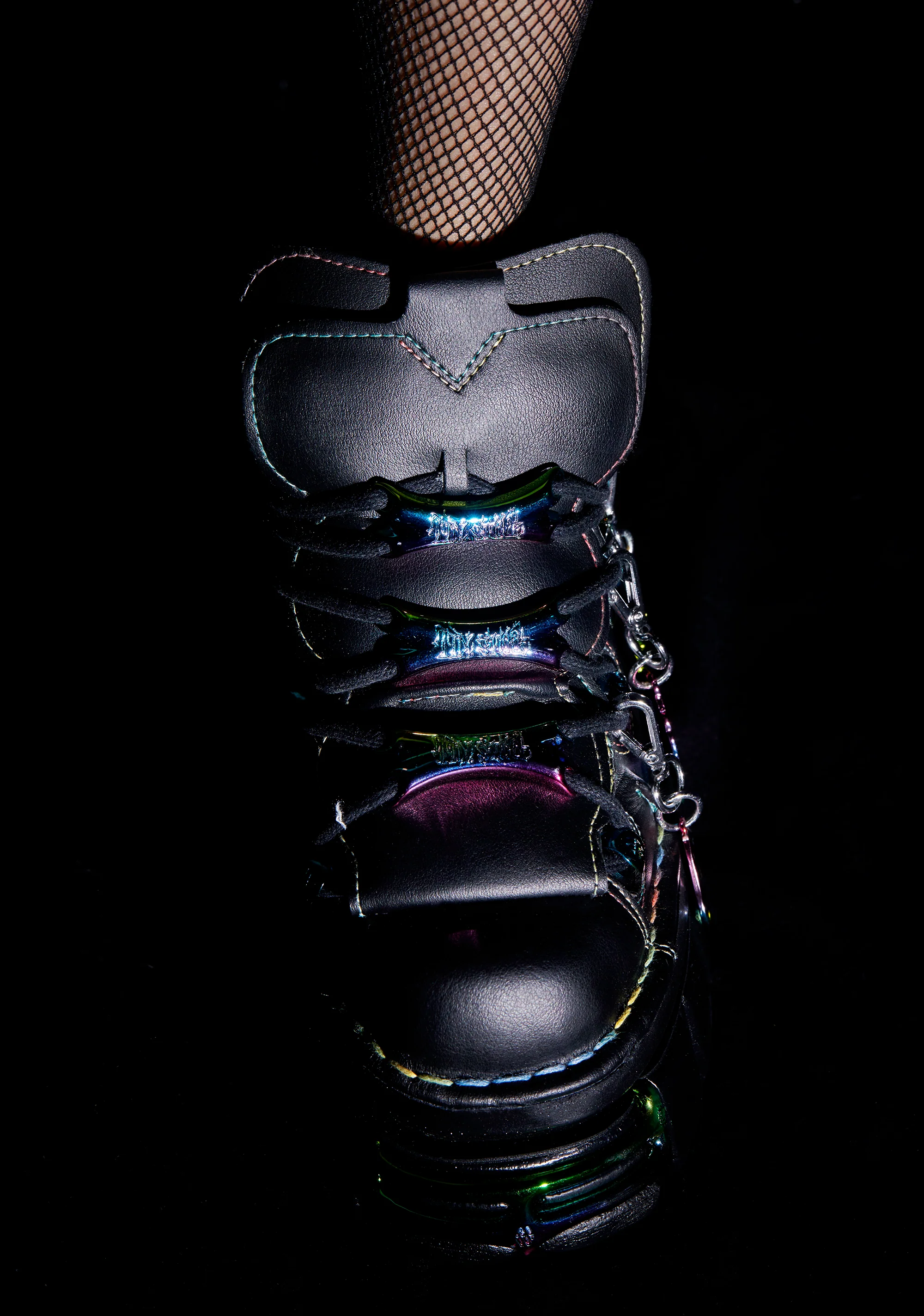 Dolls Kill x New Rock Chromatic Short Boots - Image 6