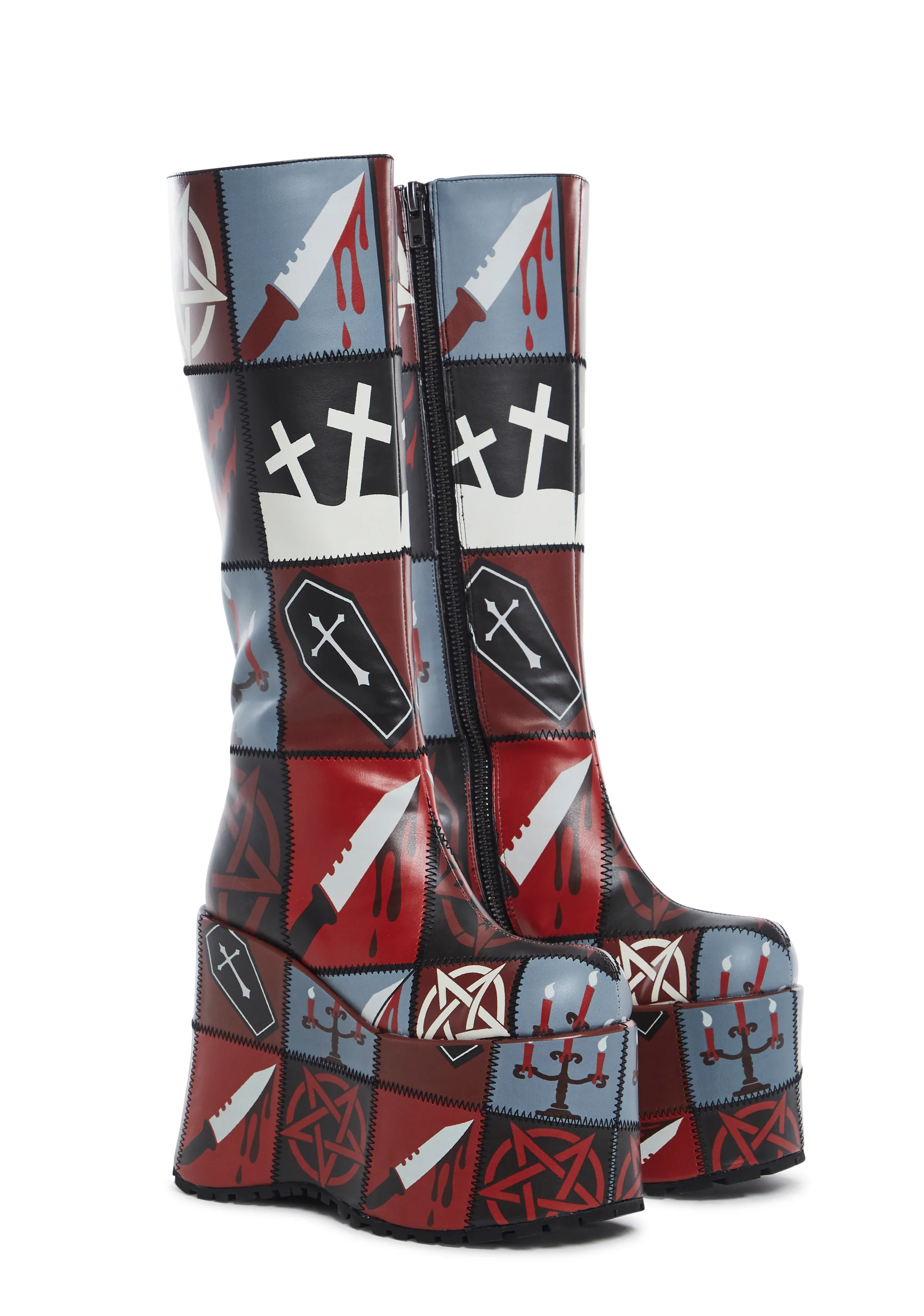 Exercise Caution Platform Boots - Image 3