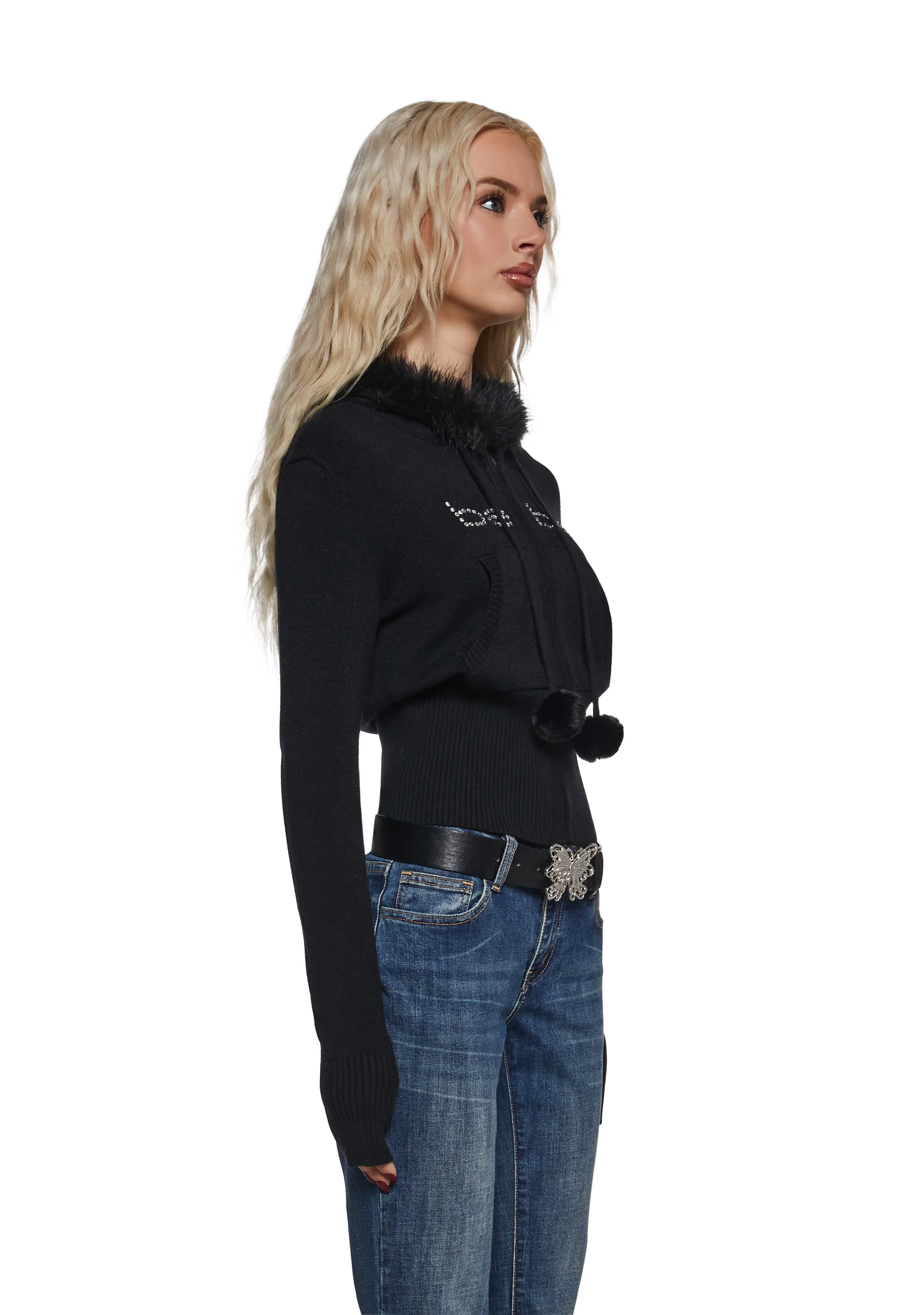 Logo Hoodie With Faux Fur Trim - Image 4