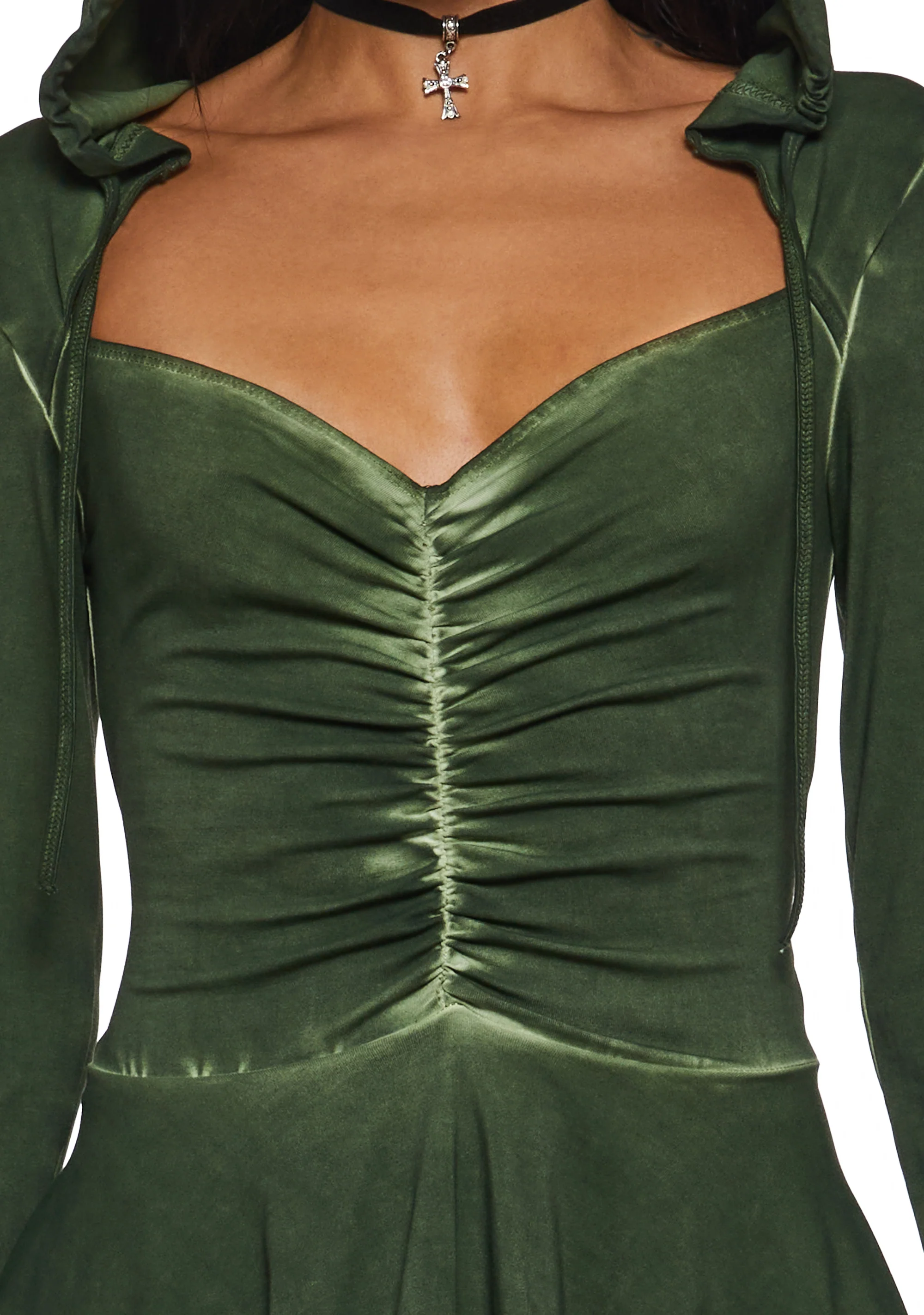 F Is For Fairies® Hooded Mini Dress - Green - Image 5
