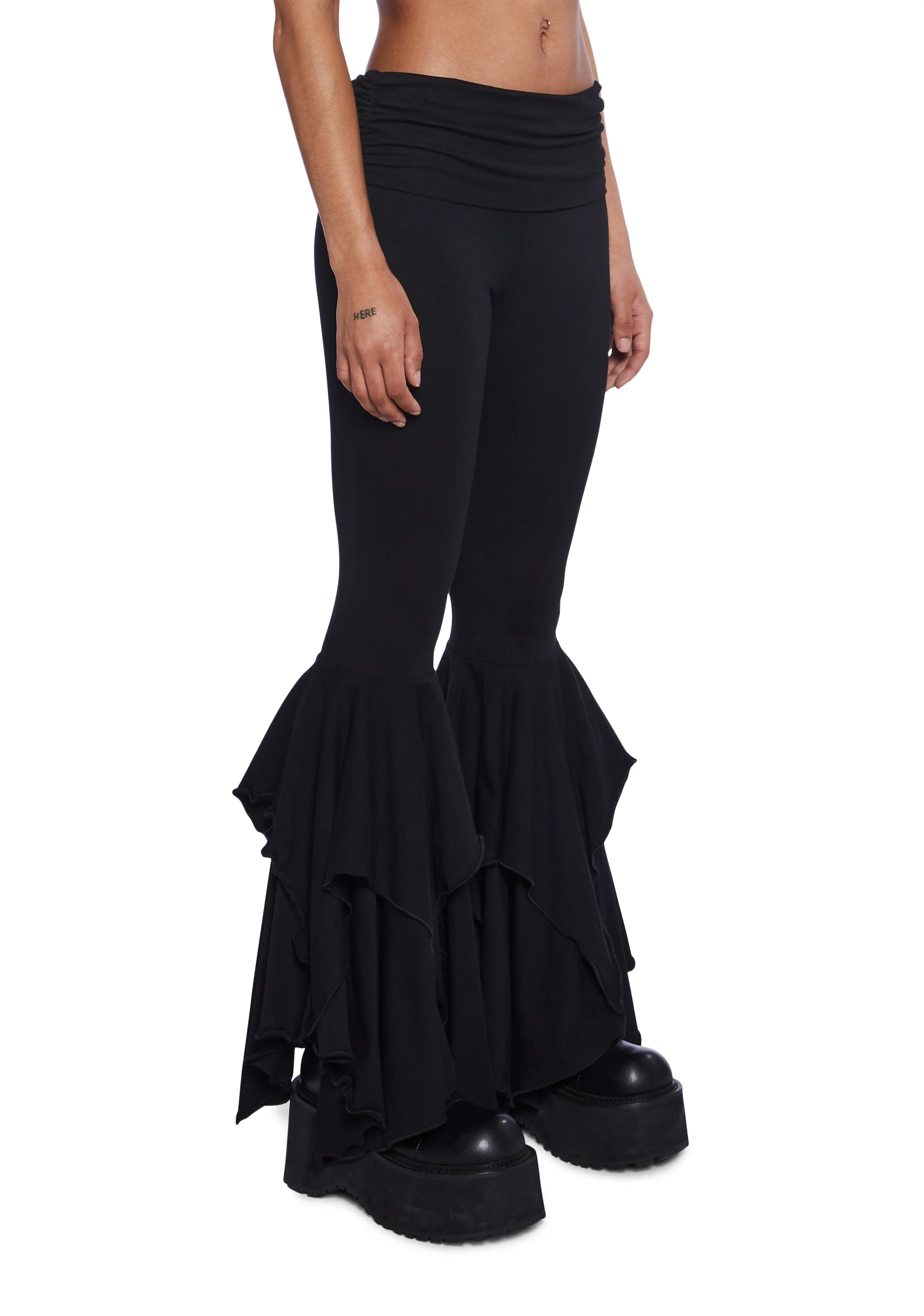 F Is For Fairies™ Flare Pants - Black - Image 3