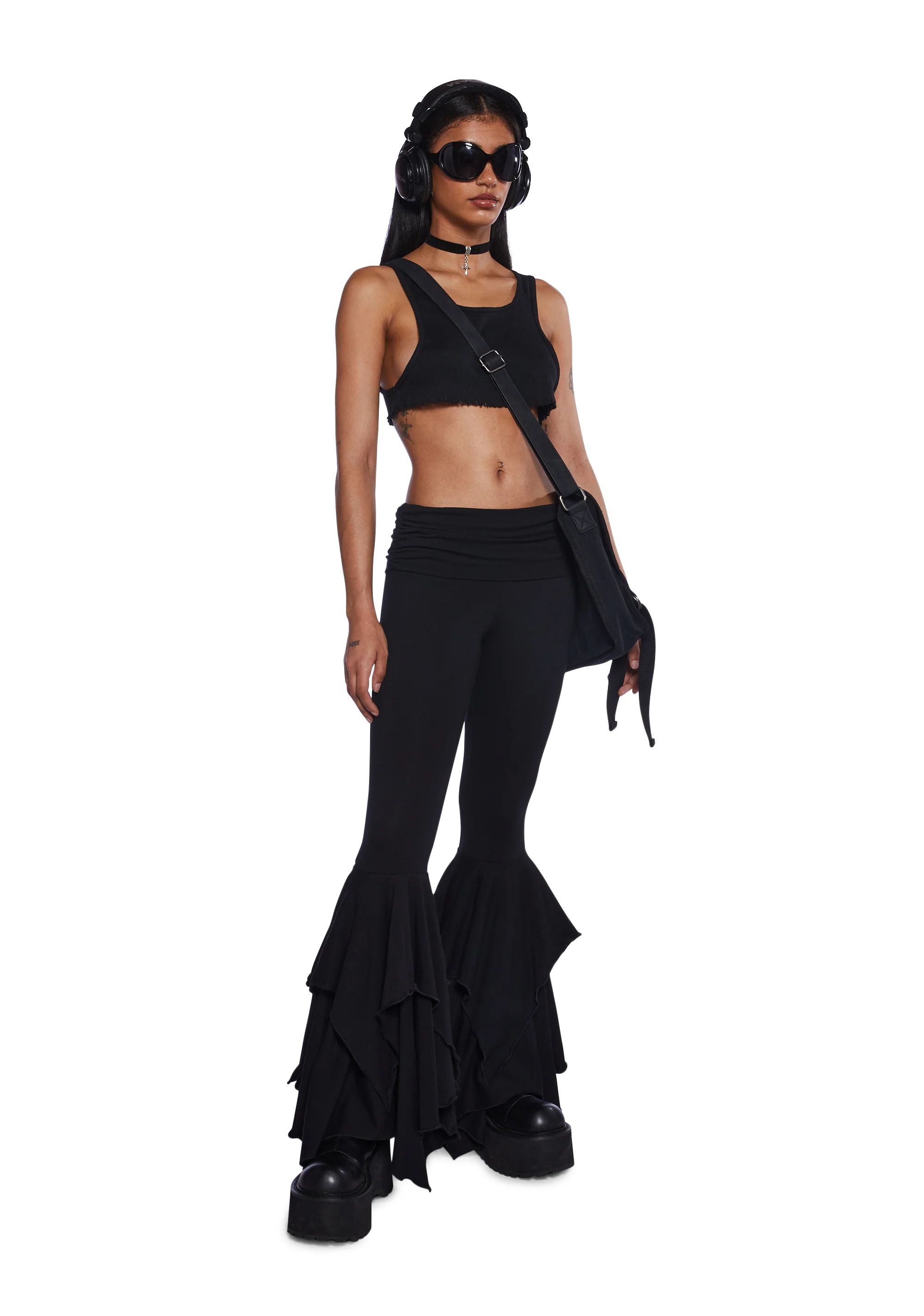 F Is For Fairies™ Flare Pants - Black - Image 4