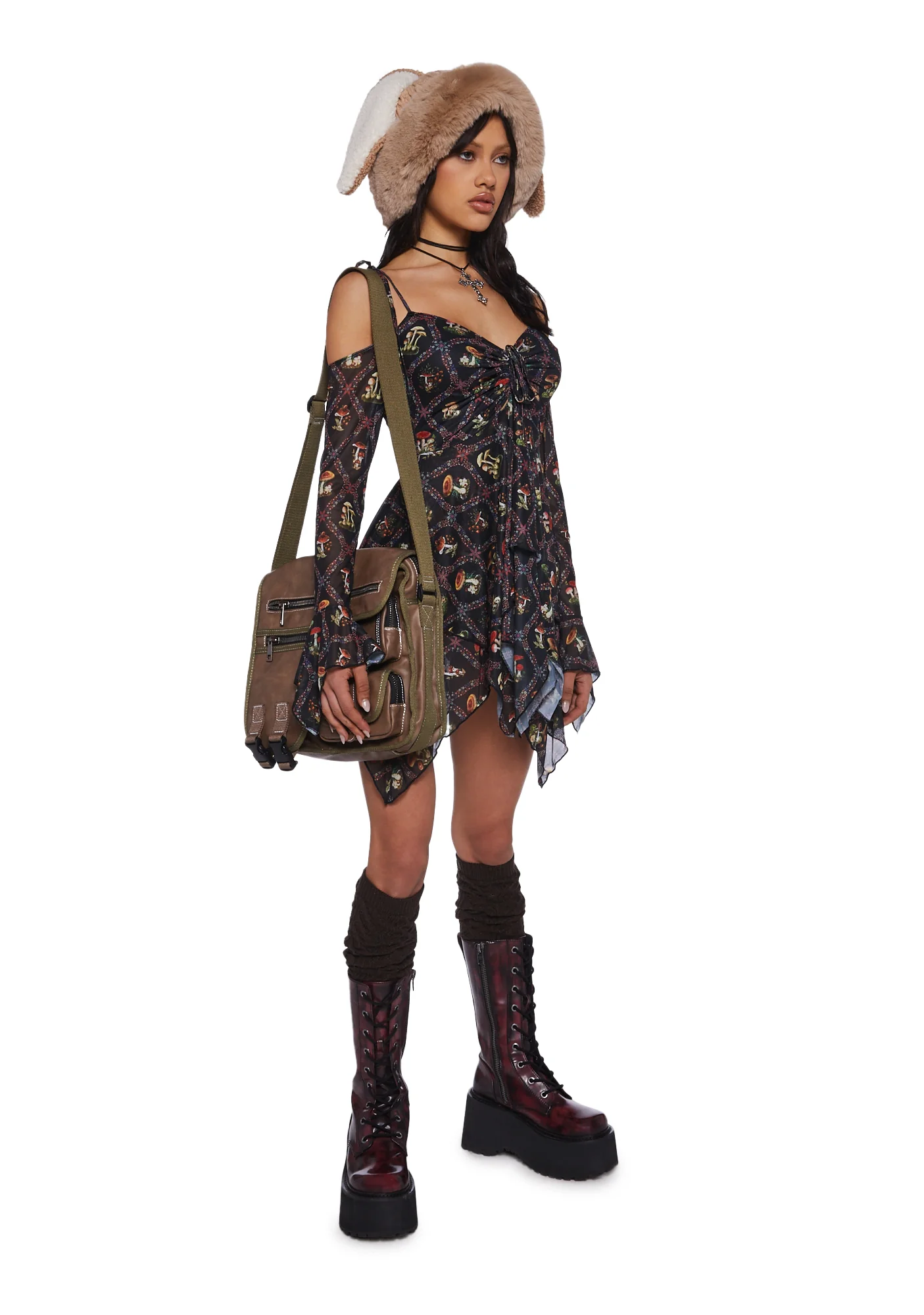 F Is For Fairies™ Handkerchief Dress - Mushroom - Image 2
