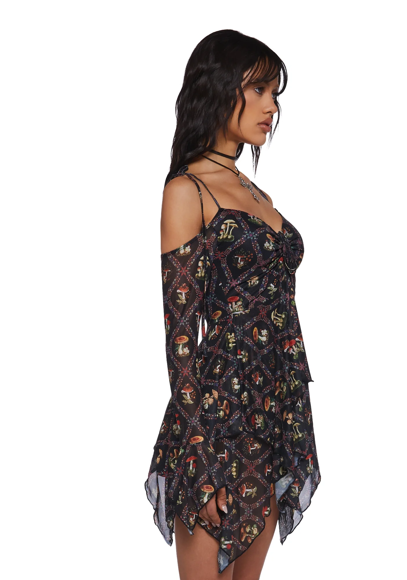 F Is For Fairies™ Handkerchief Dress - Mushroom - Image 3