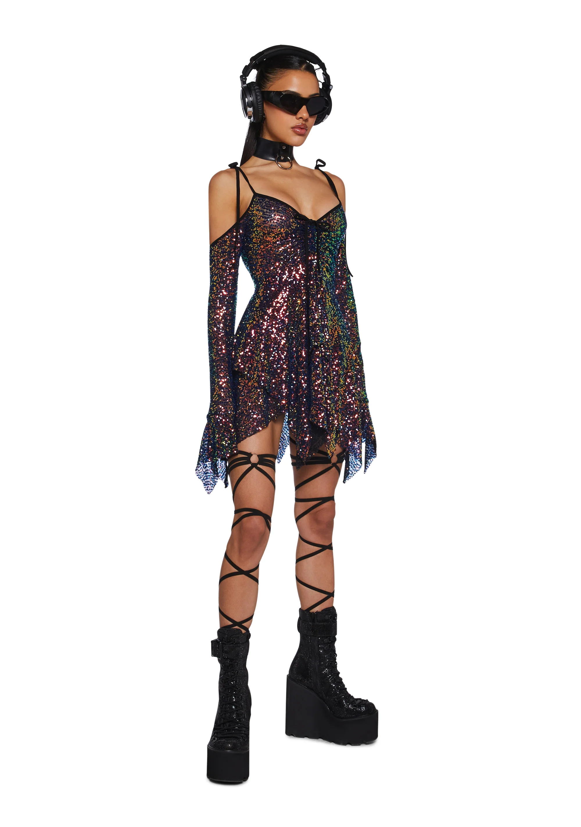 F is For Fairies Handkerchief Dress - Sequin - Image 6