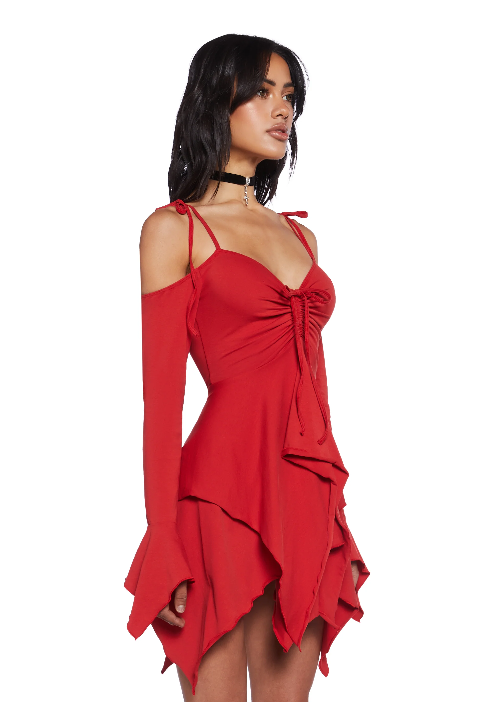 F is For Fairies™ Handkerchief Dress - Red - Image 3
