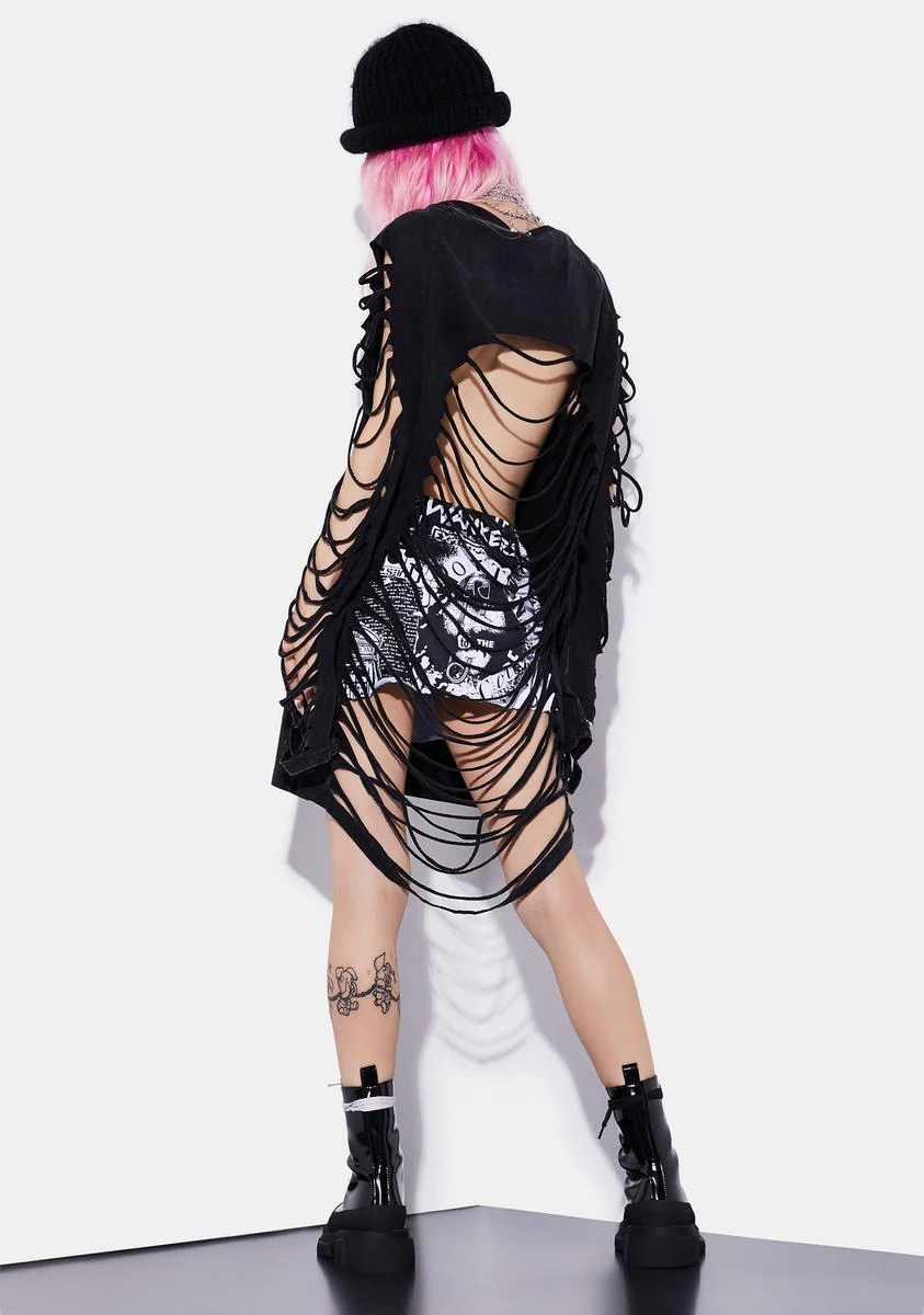 Face The Backlash Shredded Sweatshirt - Image 3