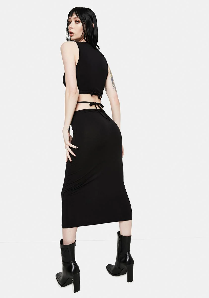 Fade To Black Midi Skirt Set - Image 4