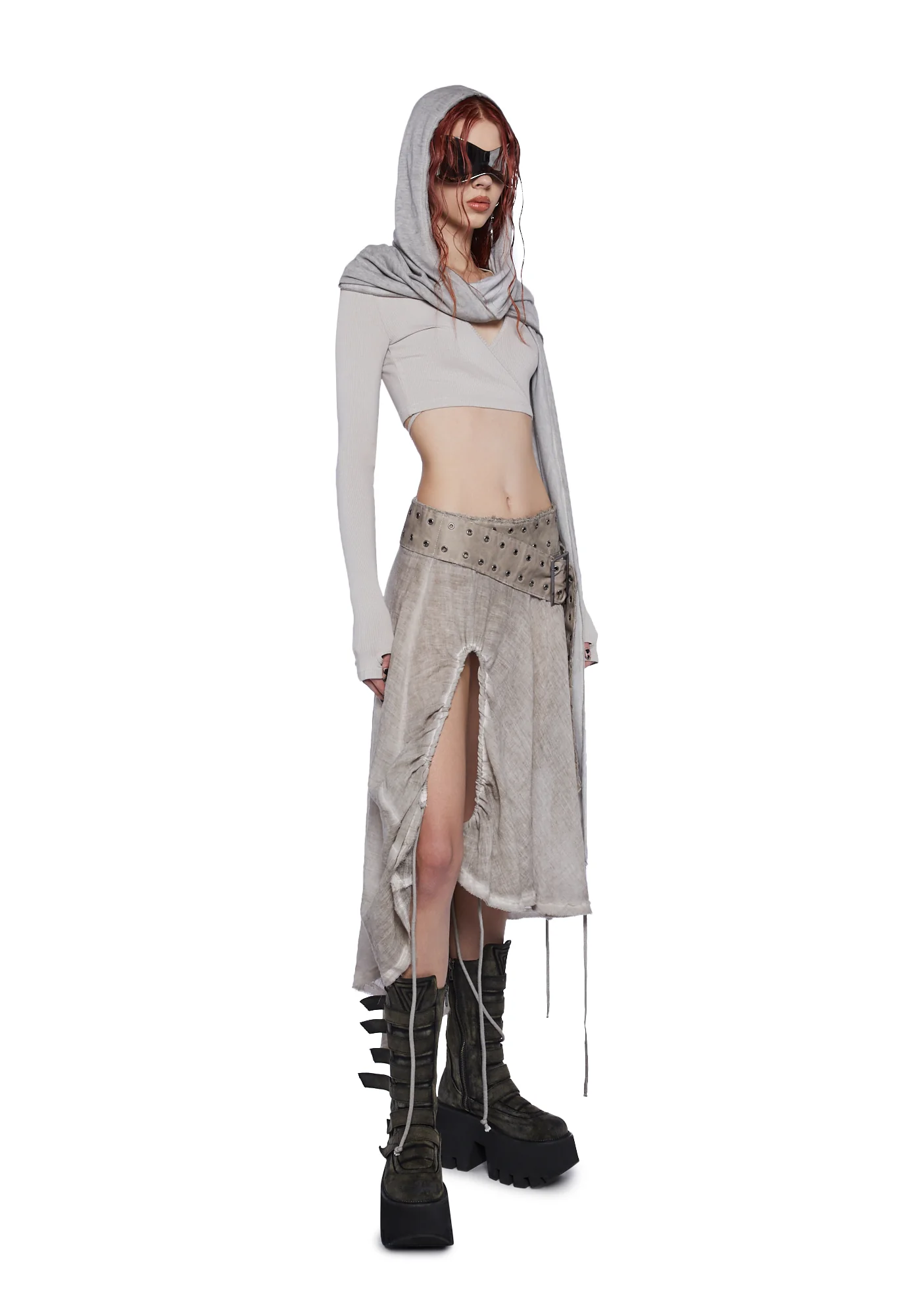 Fader Asymmetrical Midi Skirt - Image 2