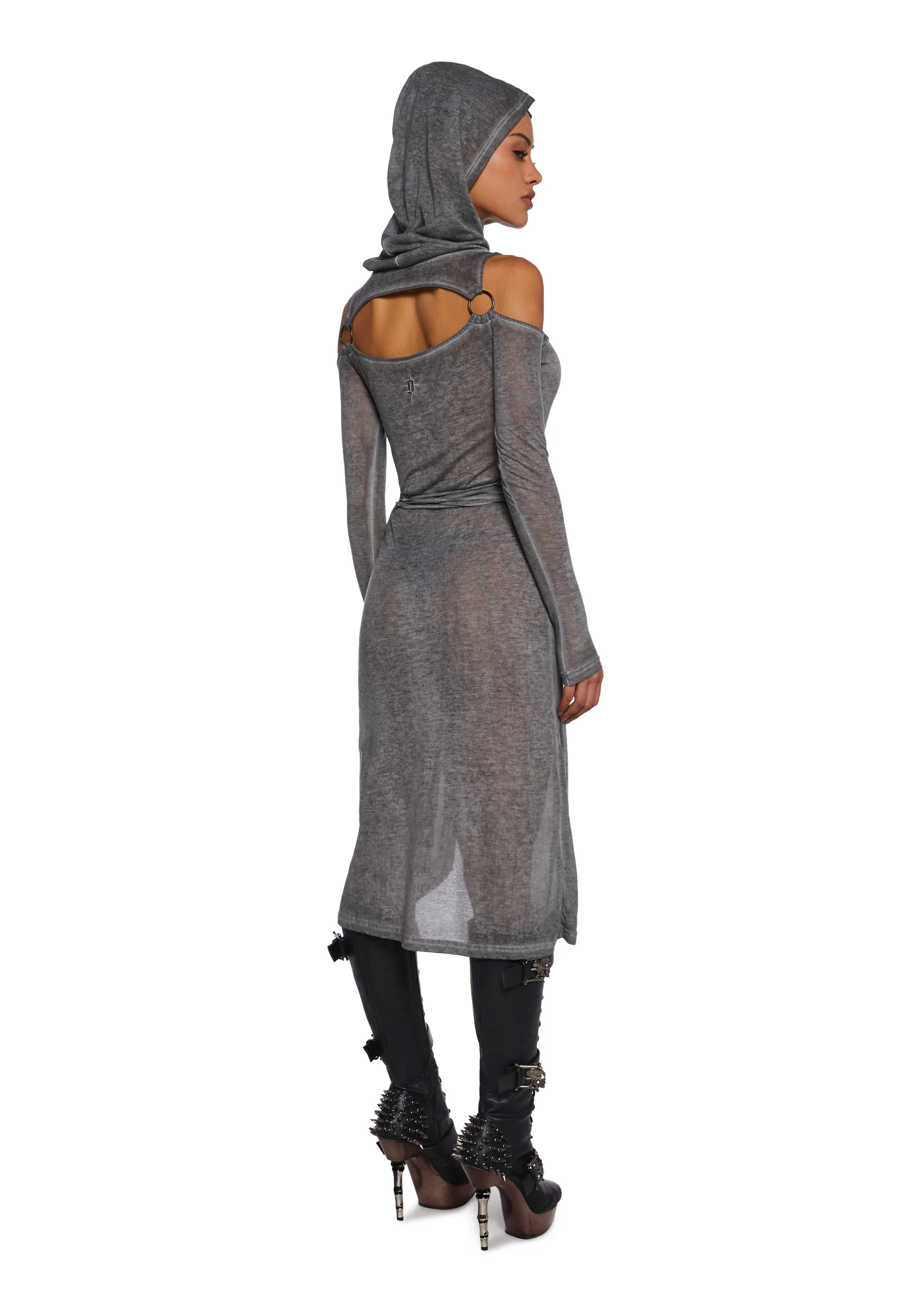 Fader Hooded Wrap Midi Dress - Image 4