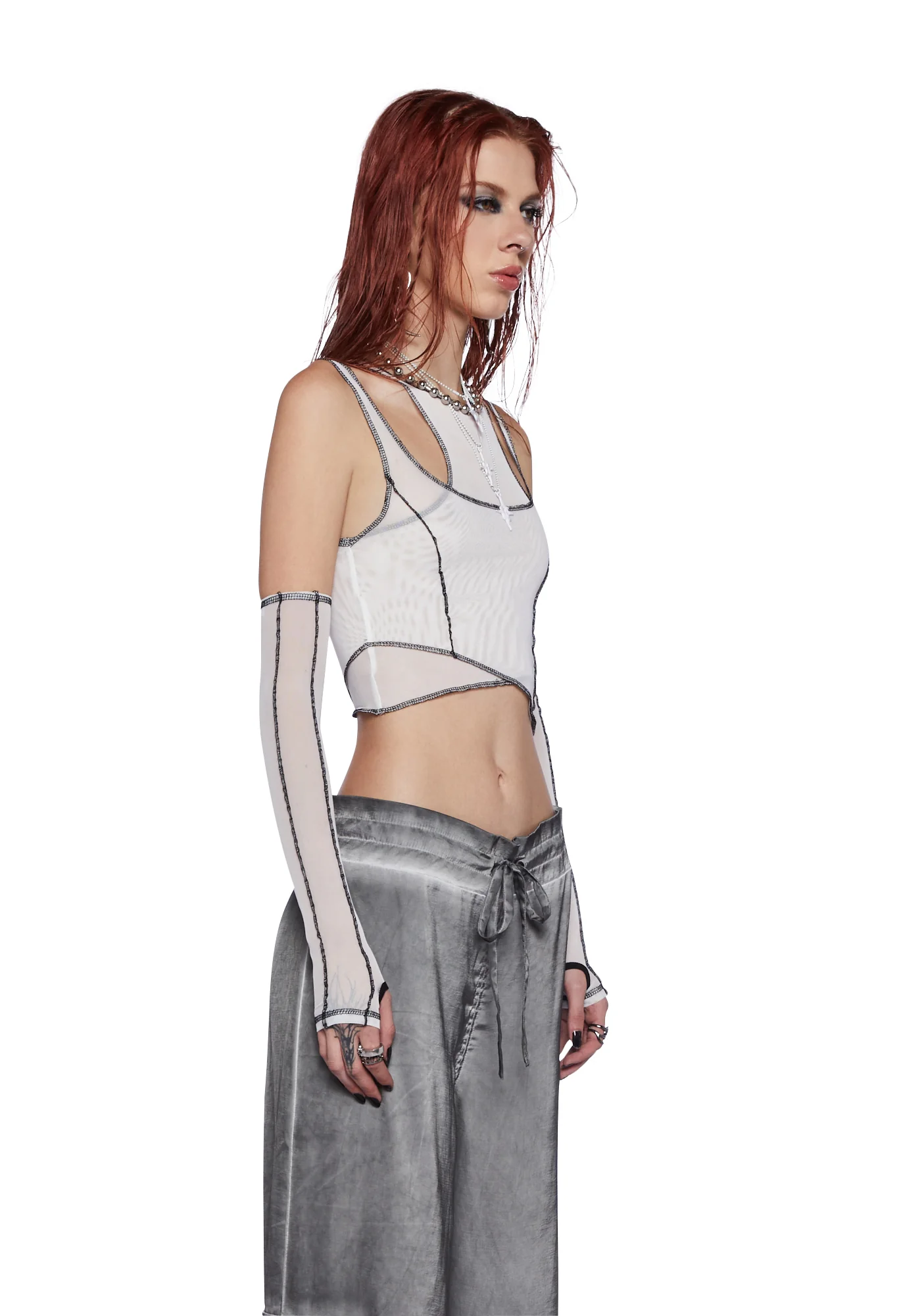 Fader Mesh Top And Gloves Set - Image 3